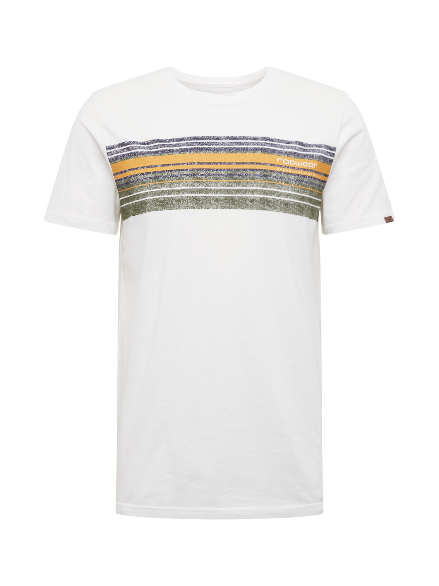 Ragwear Marškinėliai 'Hake'  balta / tamsiai mėlyna / aukso geltonumo spalva / alyvuogių spalva