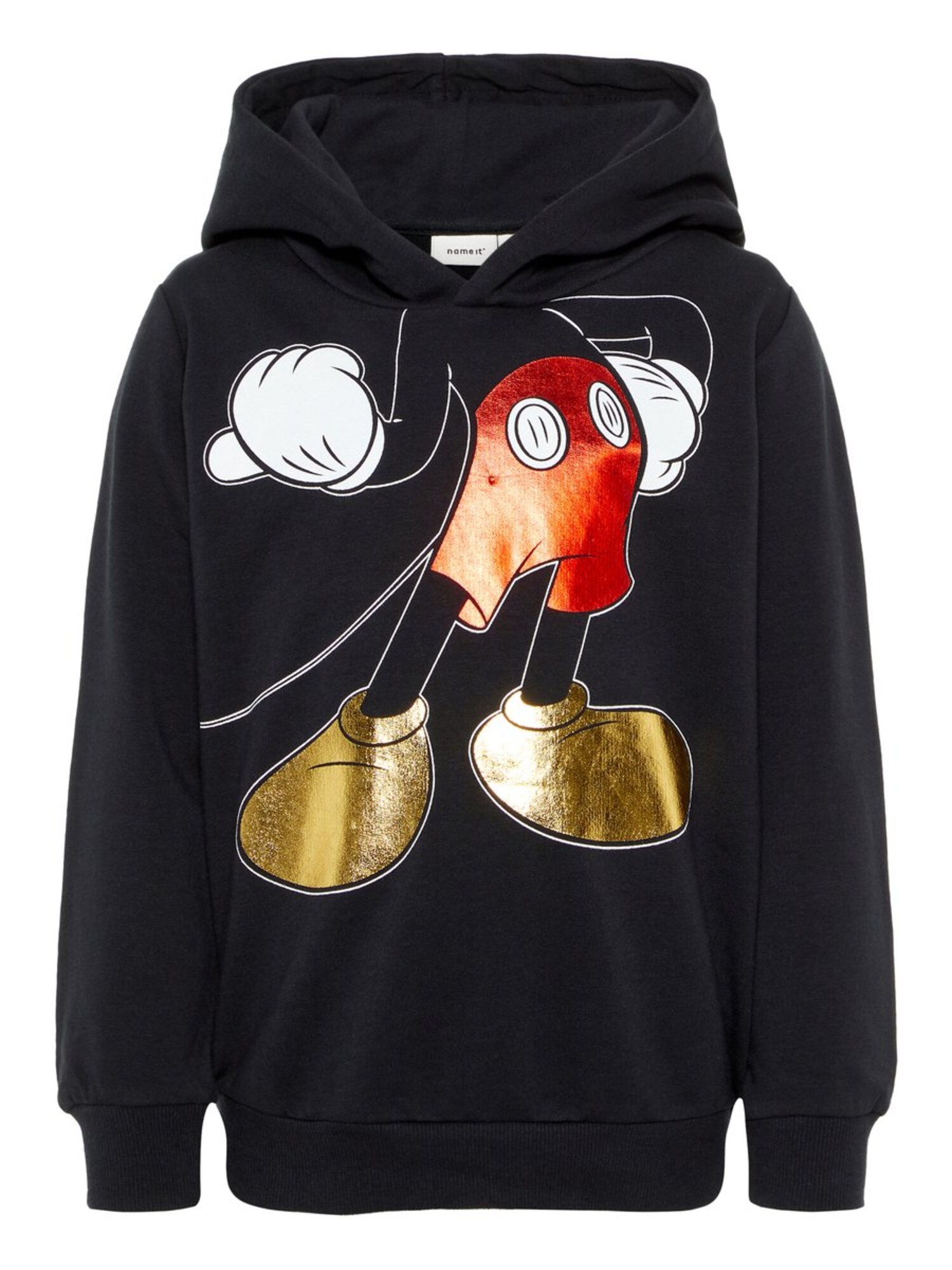 NAME IT Megztinis be užsegimo 'NMMMICKEY KENT SWEAT BRU WDI'  juoda