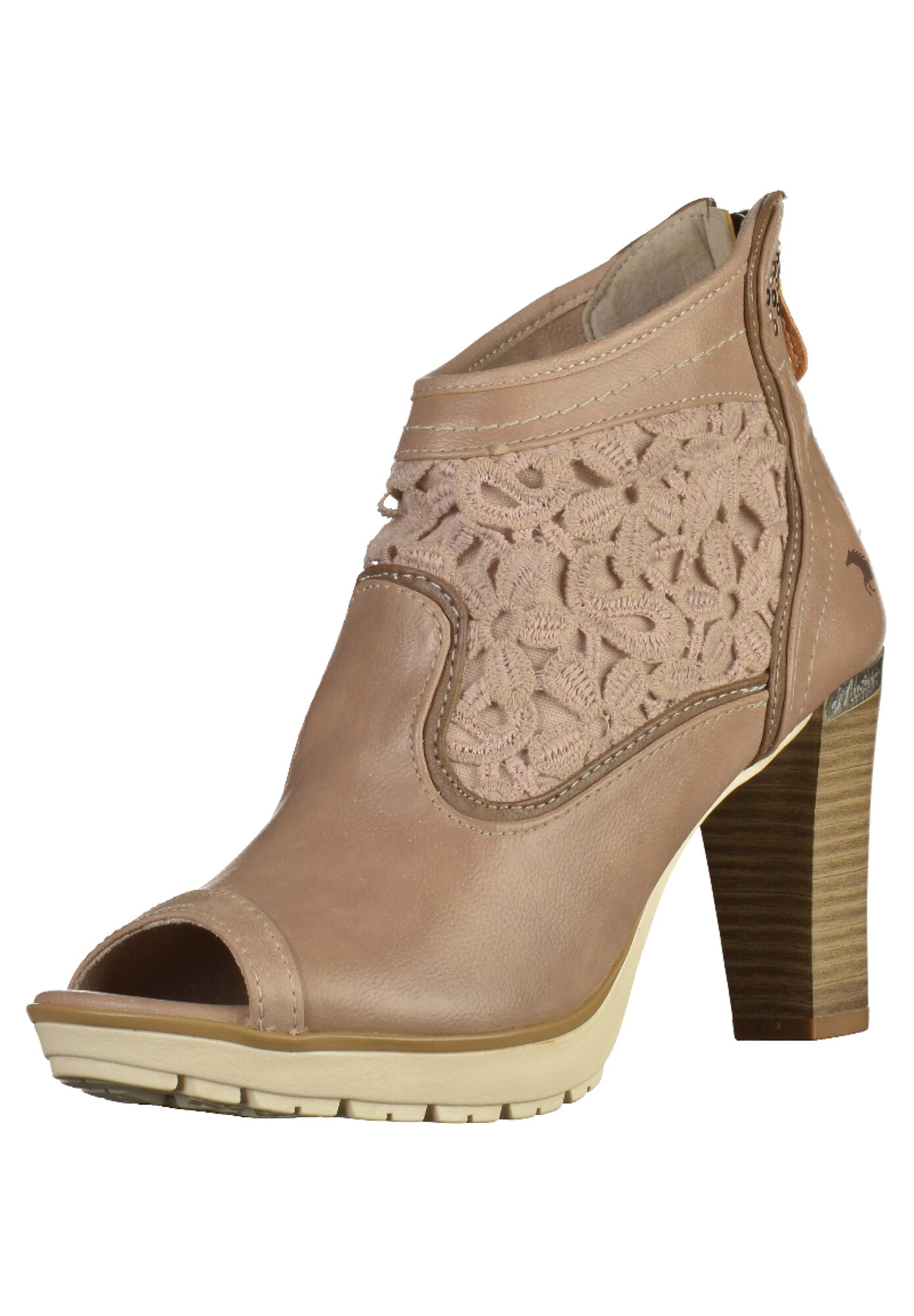 Mustang Dames Enkellaarsjes Greige mustang kopen in de aanbieding