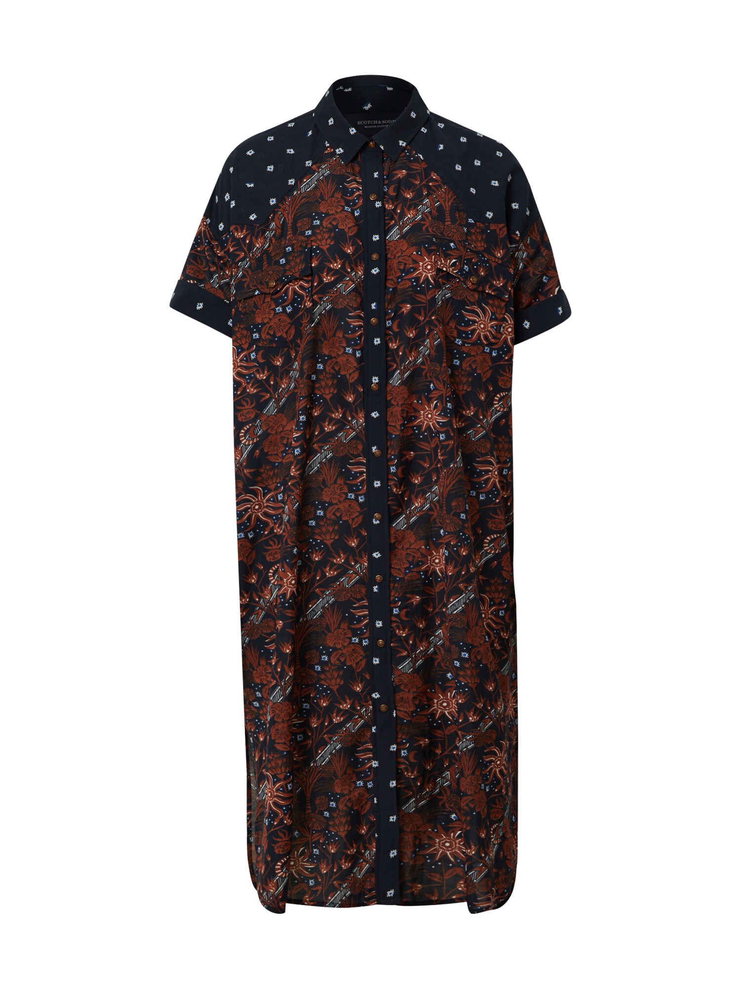 SCOTCH & SODA Suknelė  vyno raudona spalva / tamsiai mėlyna