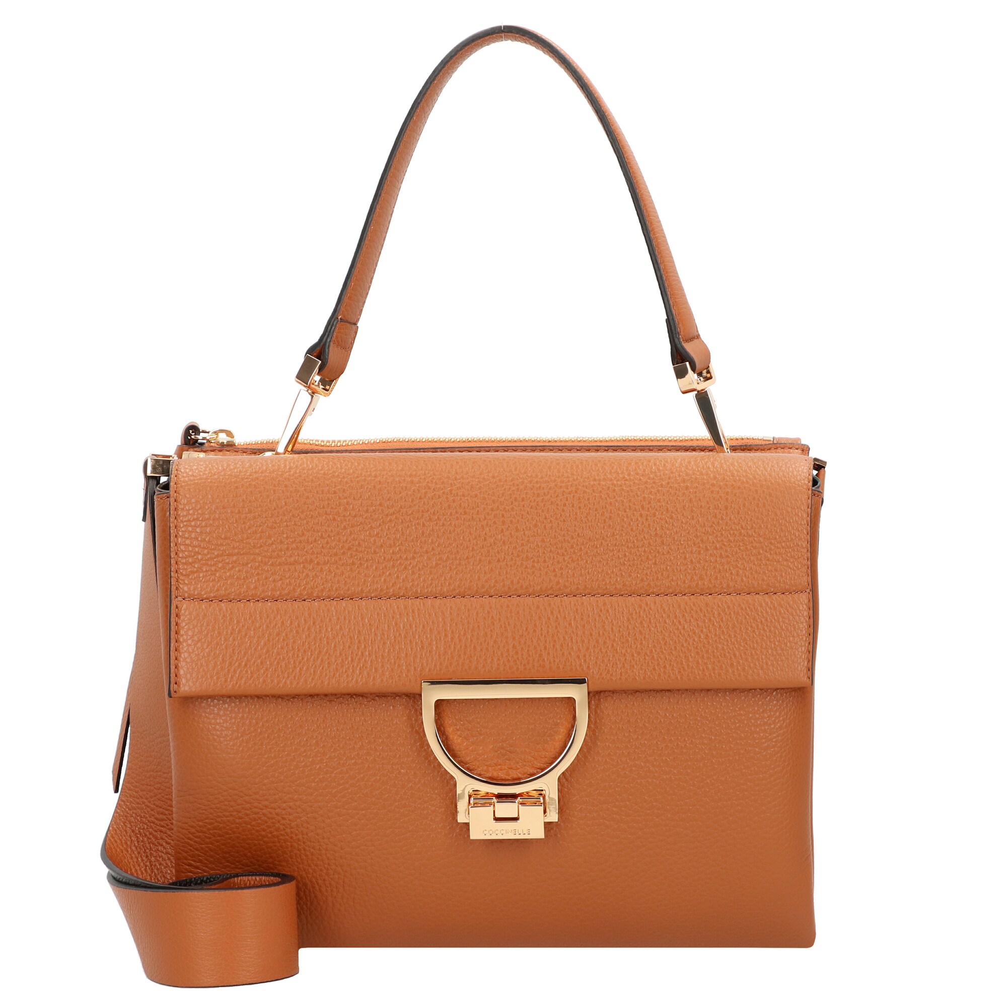 Coccinelle Dames Handtas Arlettis Maxi Karamel coccinelle kopen in de aanbieding