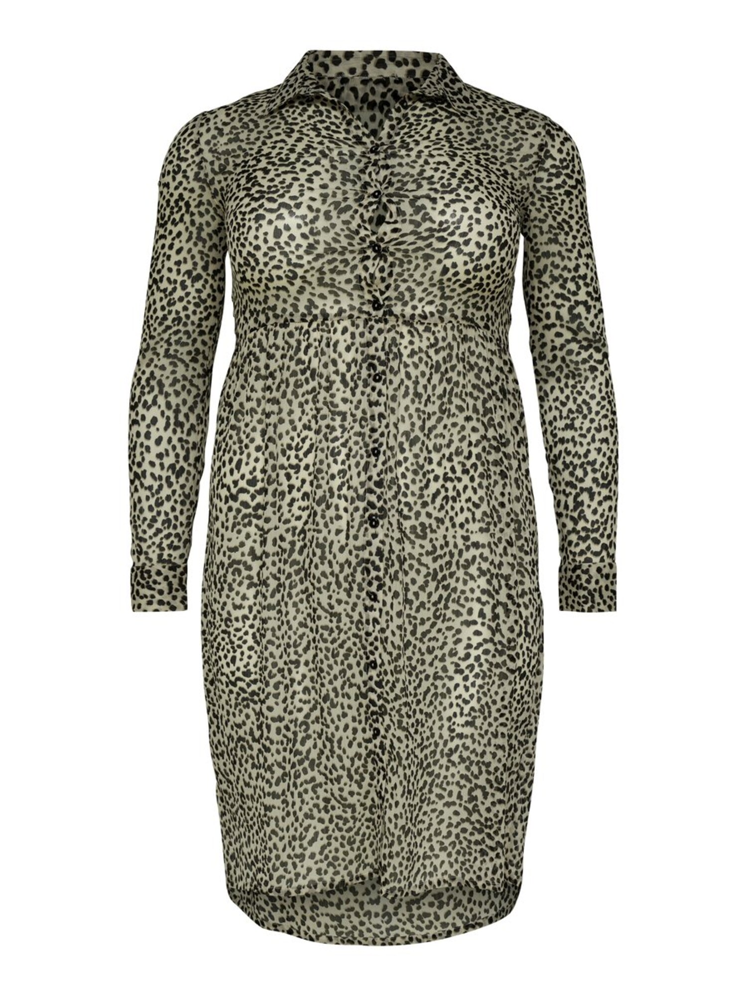 Only Carmakoma Dames Blousejurk Beige Zwart only carmakoma kopen in de aanbieding