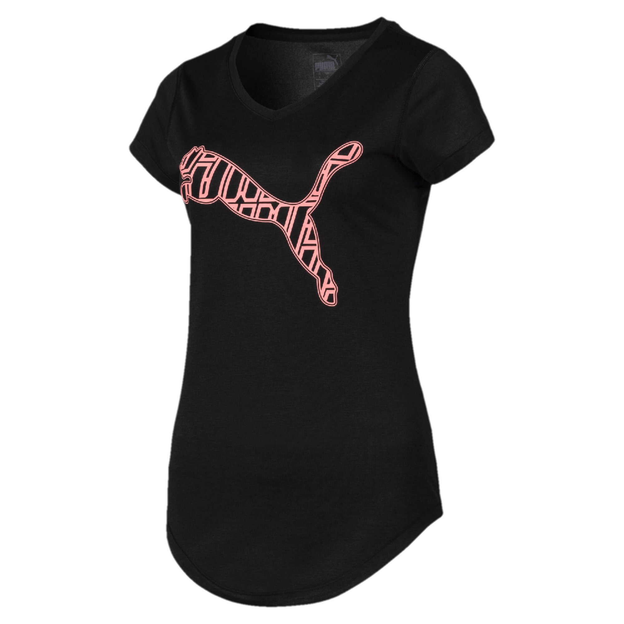 Puma Dames Functioneel Shirt Perzik Zwart puma kopen in de aanbieding