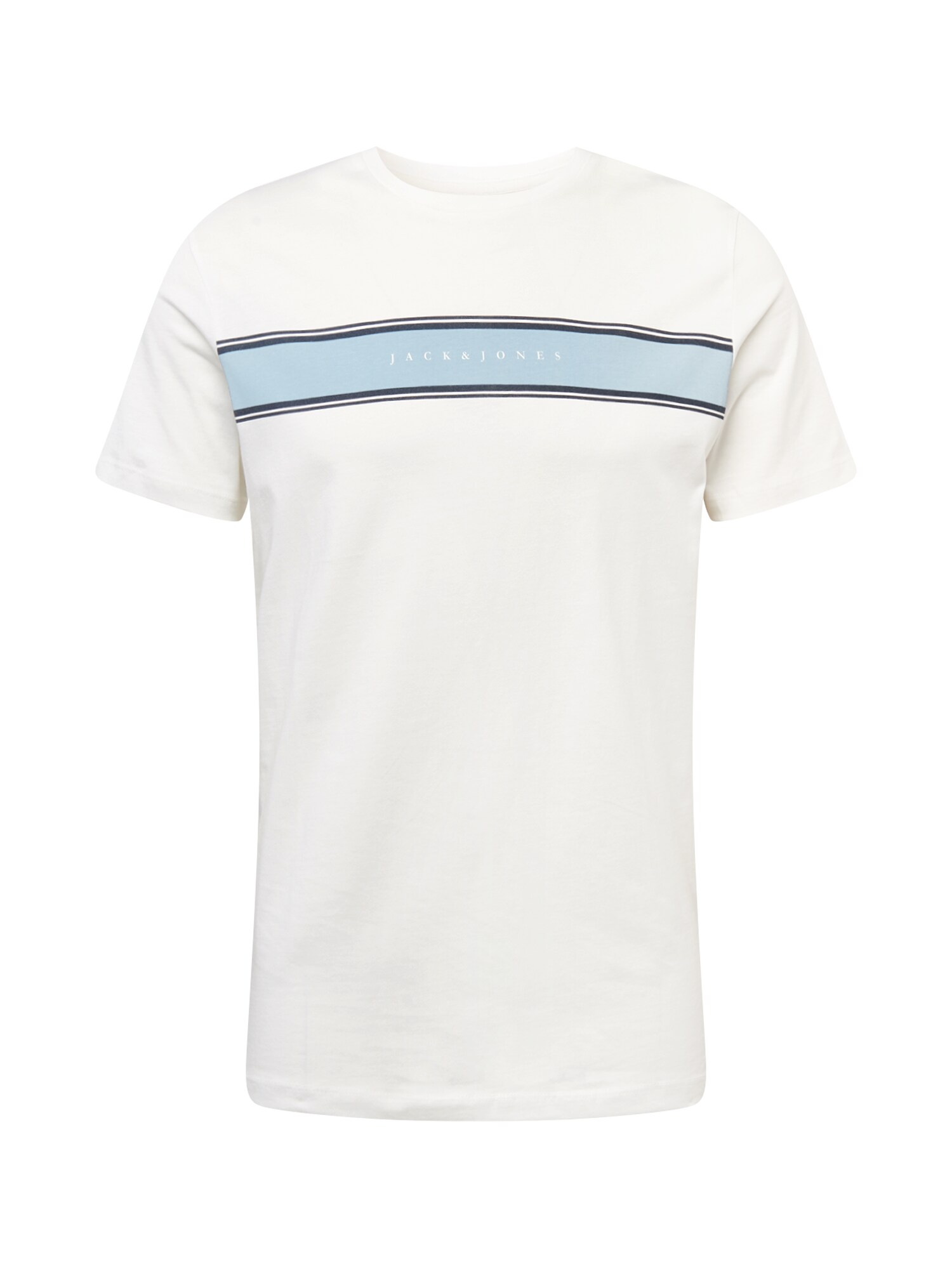 JACK & JONES Marškinėliai 'LOGANS'  balkšva / šviesiai mėlyna / tamsiai mėlyna