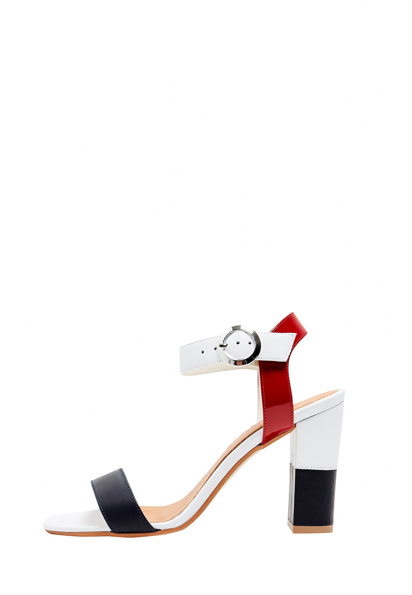 Dreimaster Dames Sandalen Met Riem Nachtblauw Rood Wit dreimaster kopen in de aanbieding