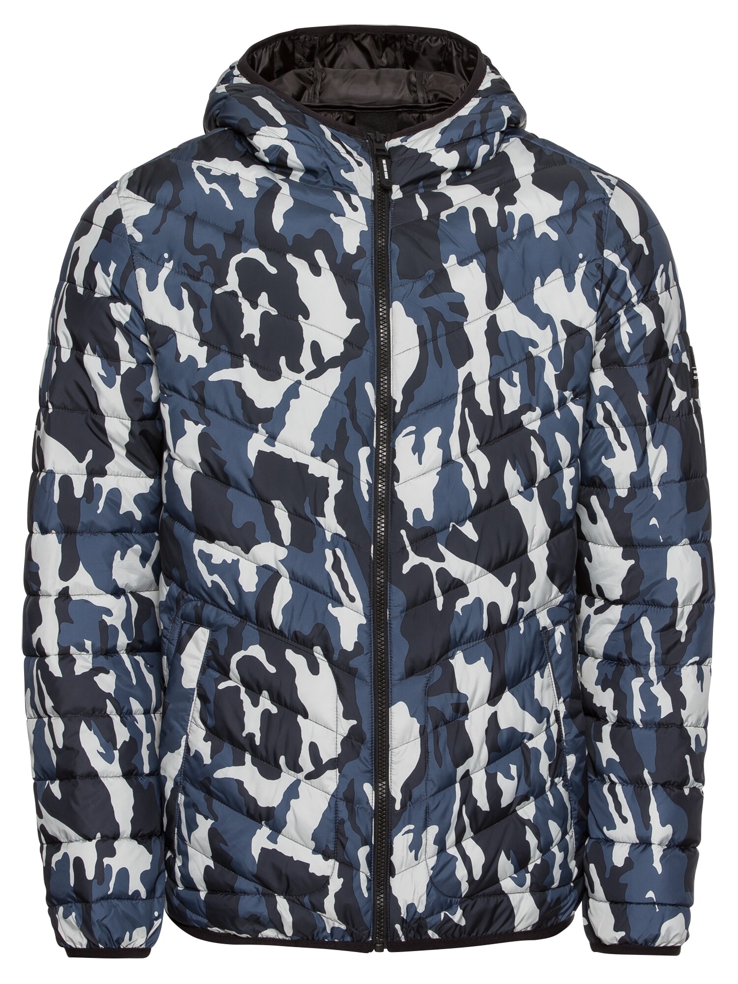 Tom Tailor Heren Tussenjas Hemelsblauw Zwart Wit tom tailor kopen in de aanbieding