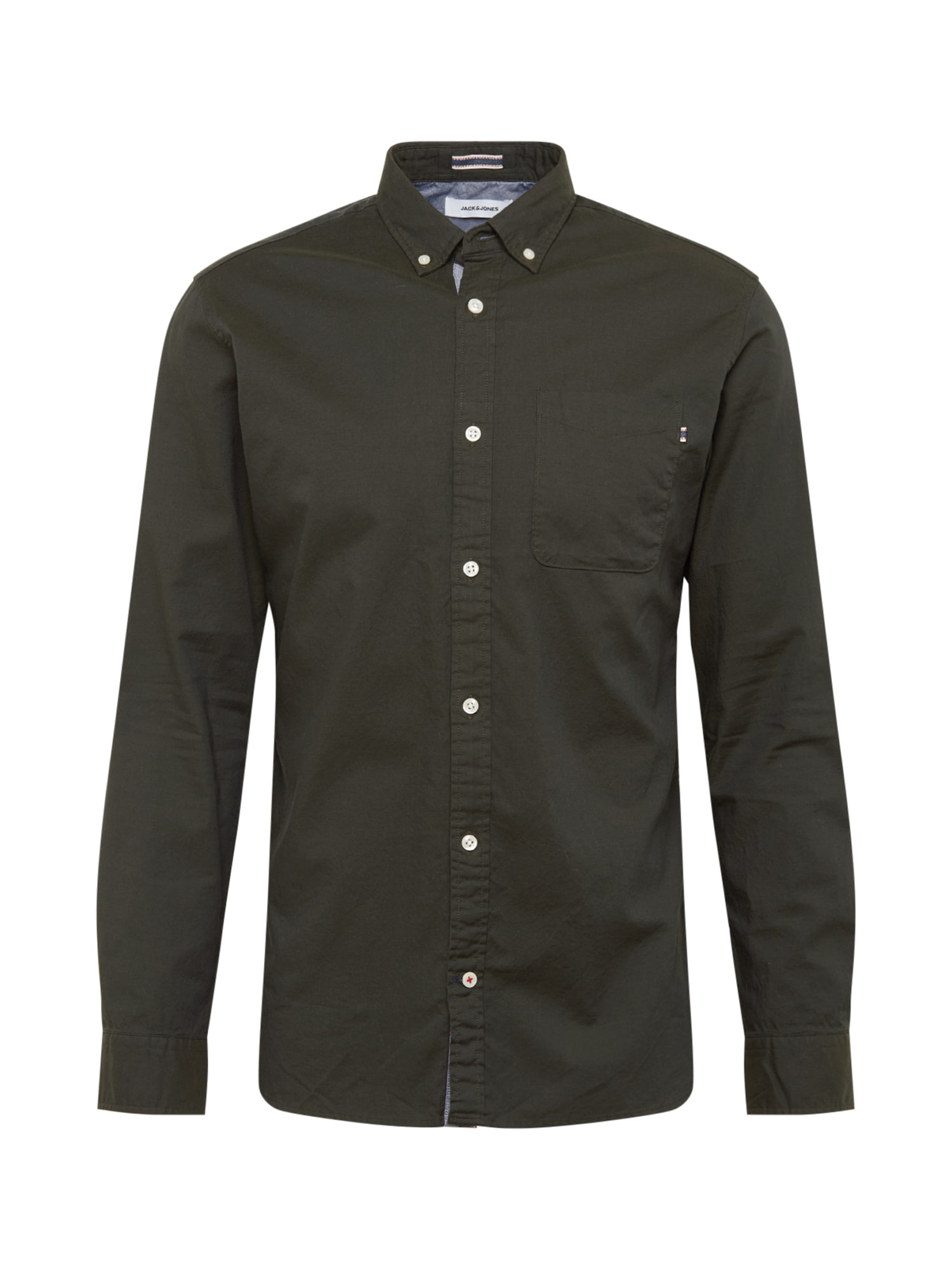 JACK & JONES Dalykinio stiliaus marškiniai 'OXFORD'  tamsiai žalia