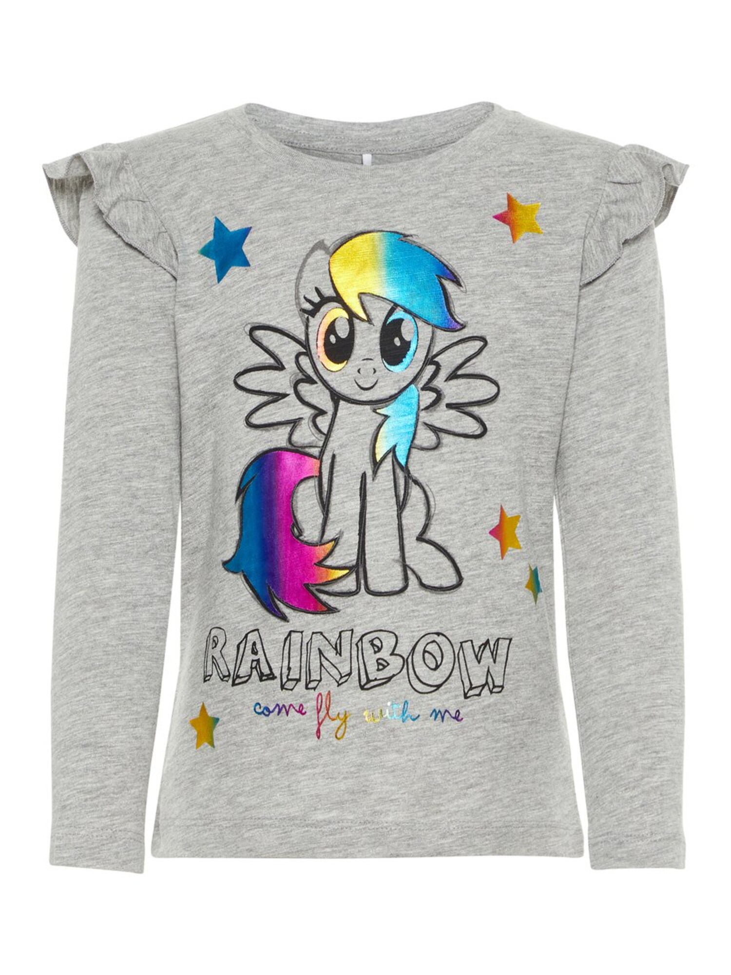 Name It Meisjes Shirt Nmfmlp Rosita Ls Top Grijs Gemeleerd Gemengde Kleuren name it kopen in de aanbieding