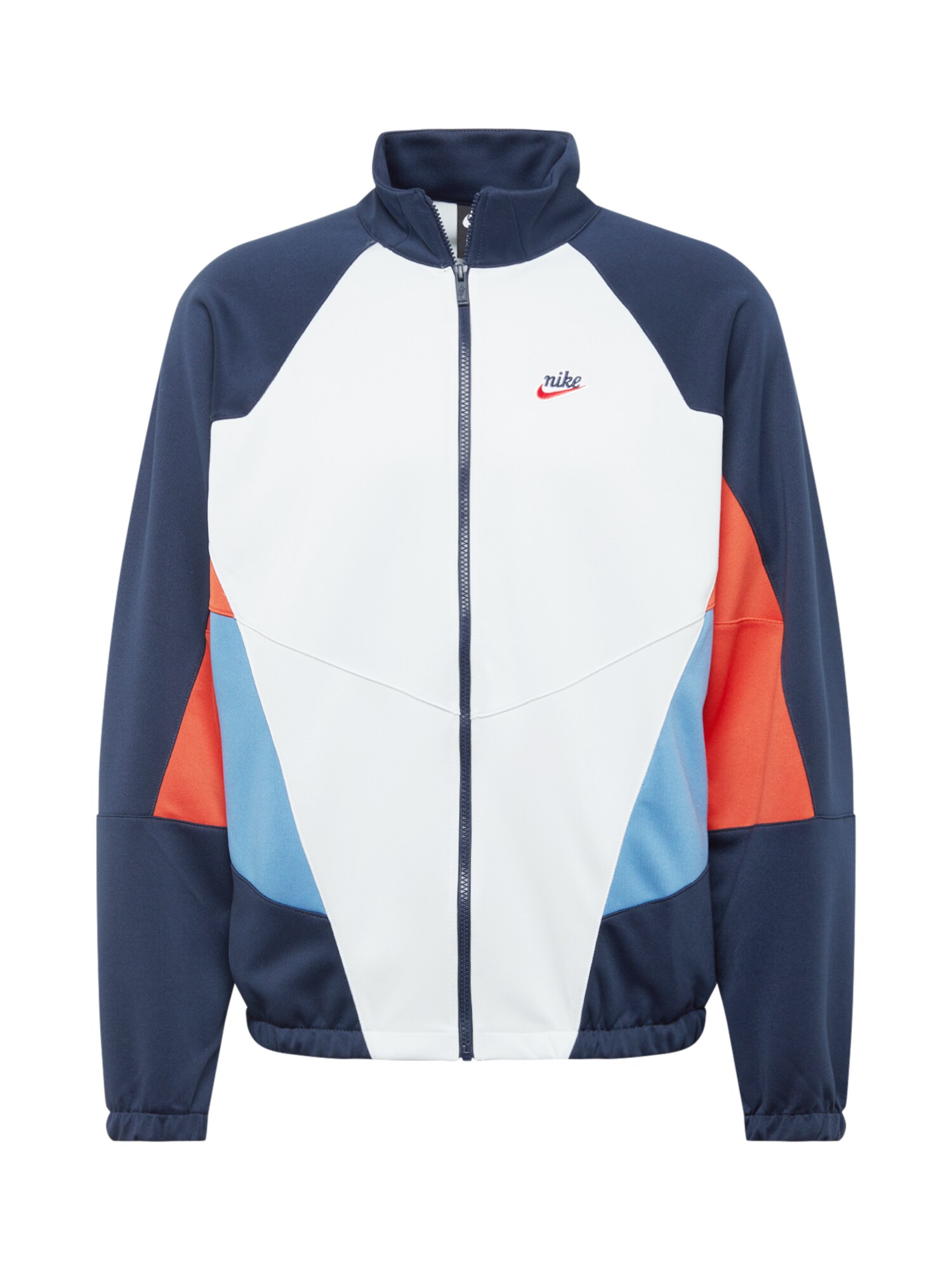 NIKE Sportinė striukė 'Heritage'  šviesiai mėlyna / tamsiai mėlyna / balkšva / koralų splava