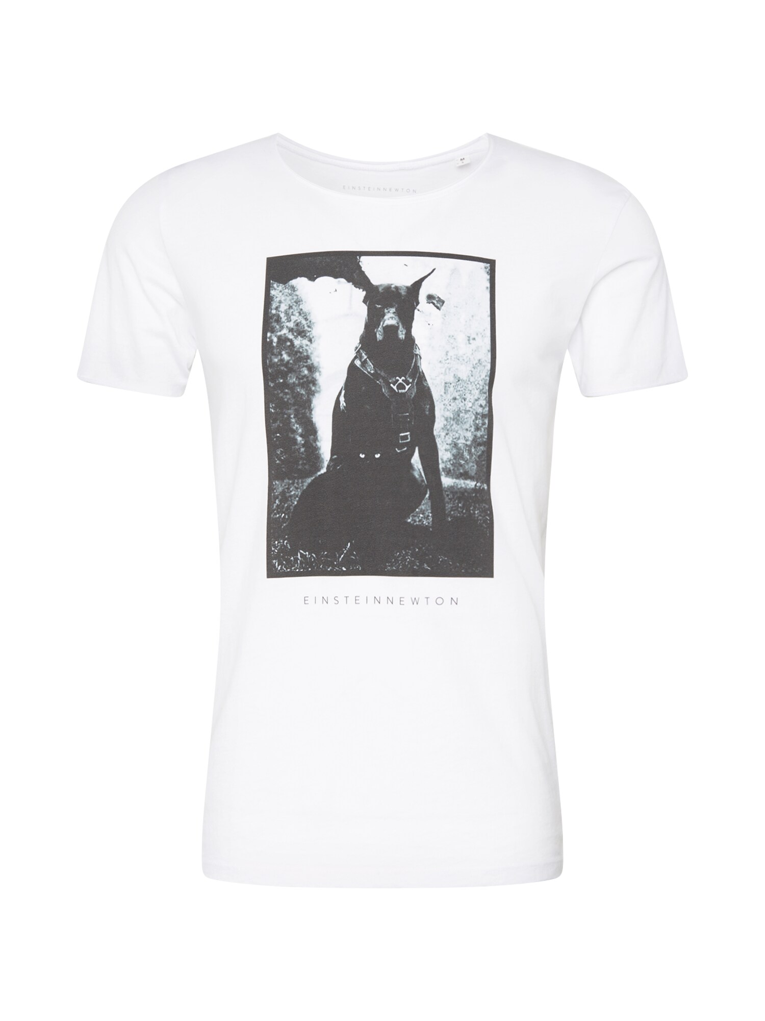 EINSTEIN & NEWTON Marškinėliai 'Mad Dog'  juoda / balta