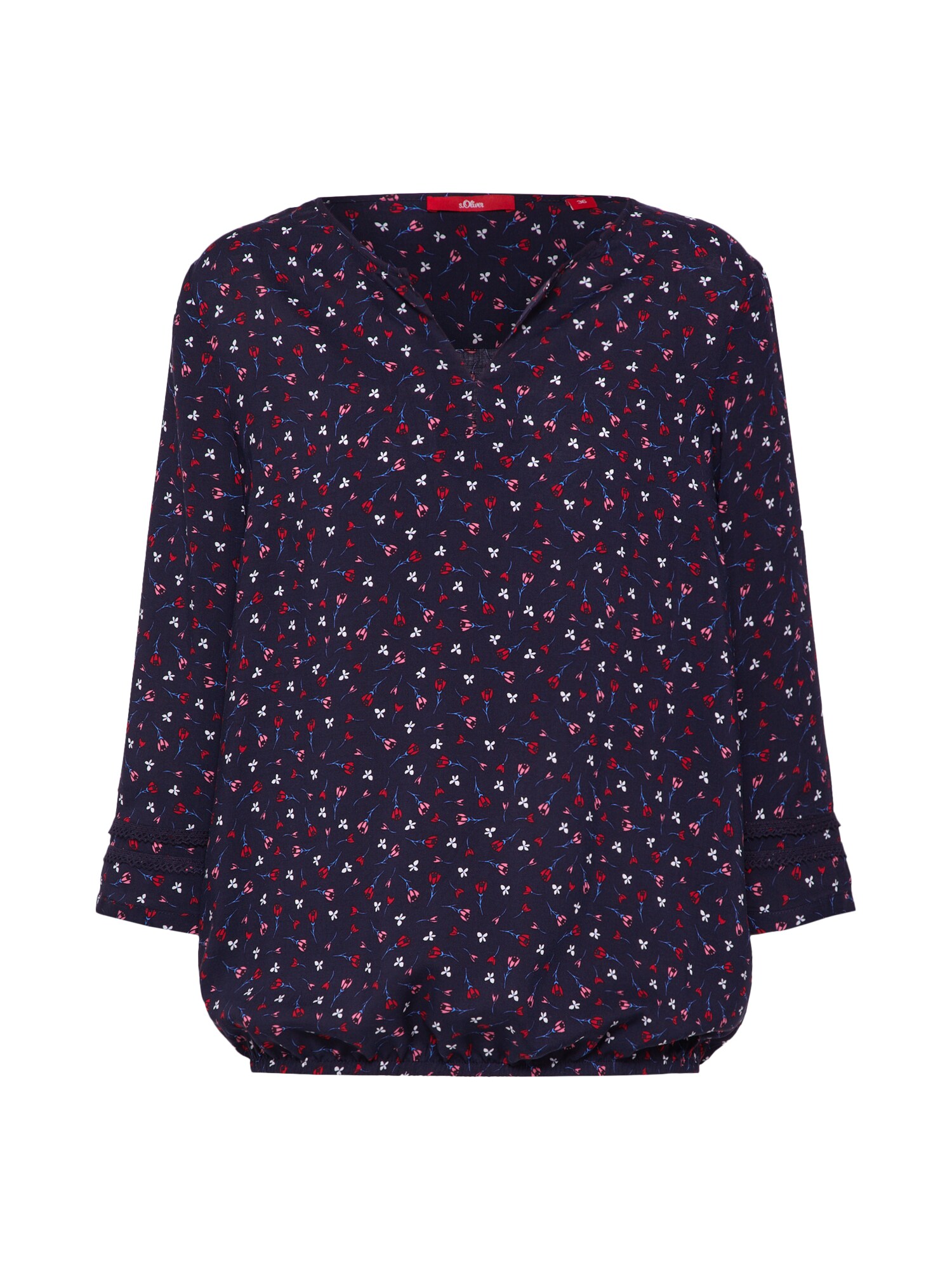 Soliver Red Label Dames Blouse Nachtblauw Gemengde Kleuren soliver red label kopen in de aanbieding