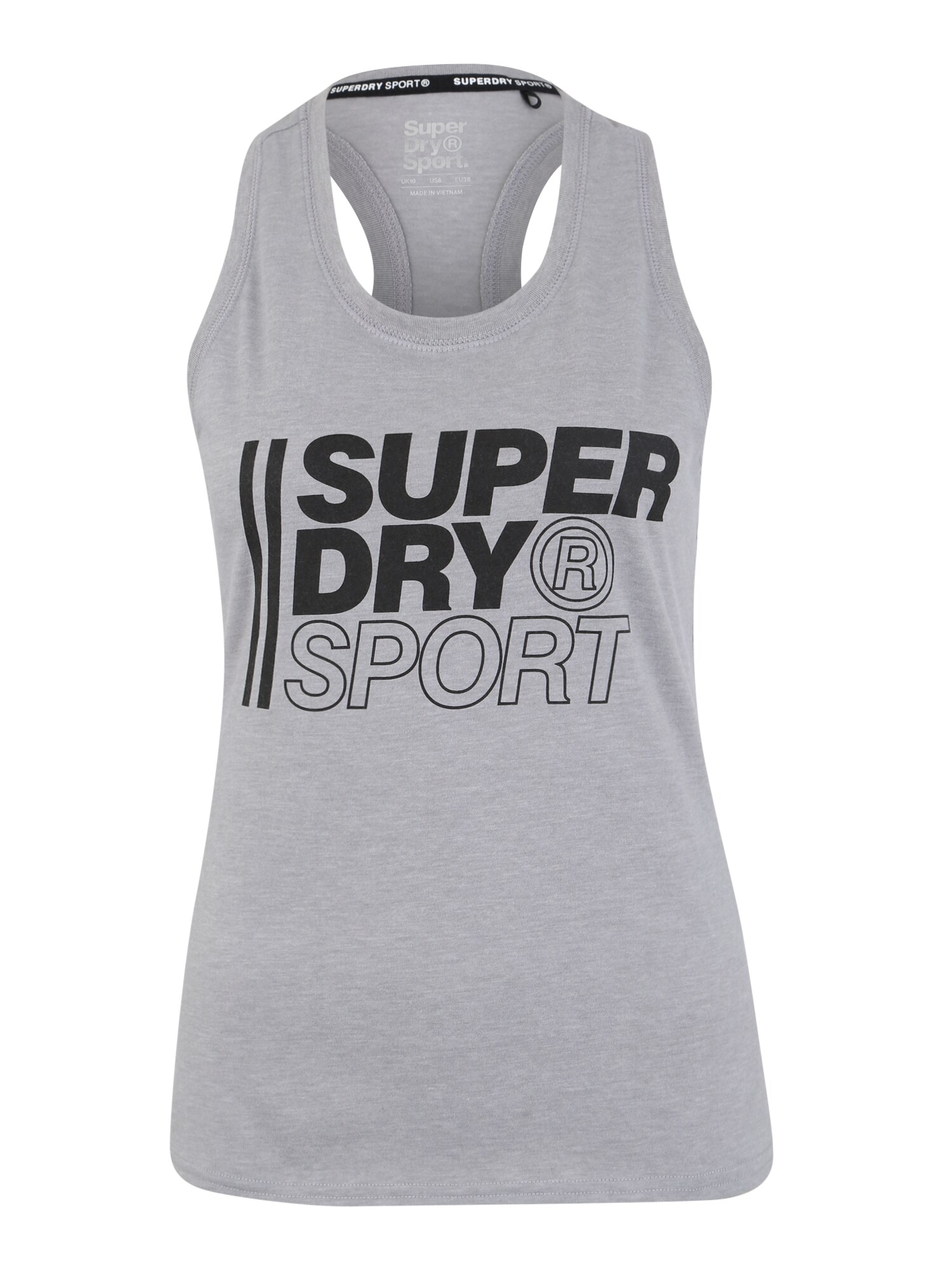 Superdry Dames Sporttop Grijs Zwart superdry kopen in de aanbieding