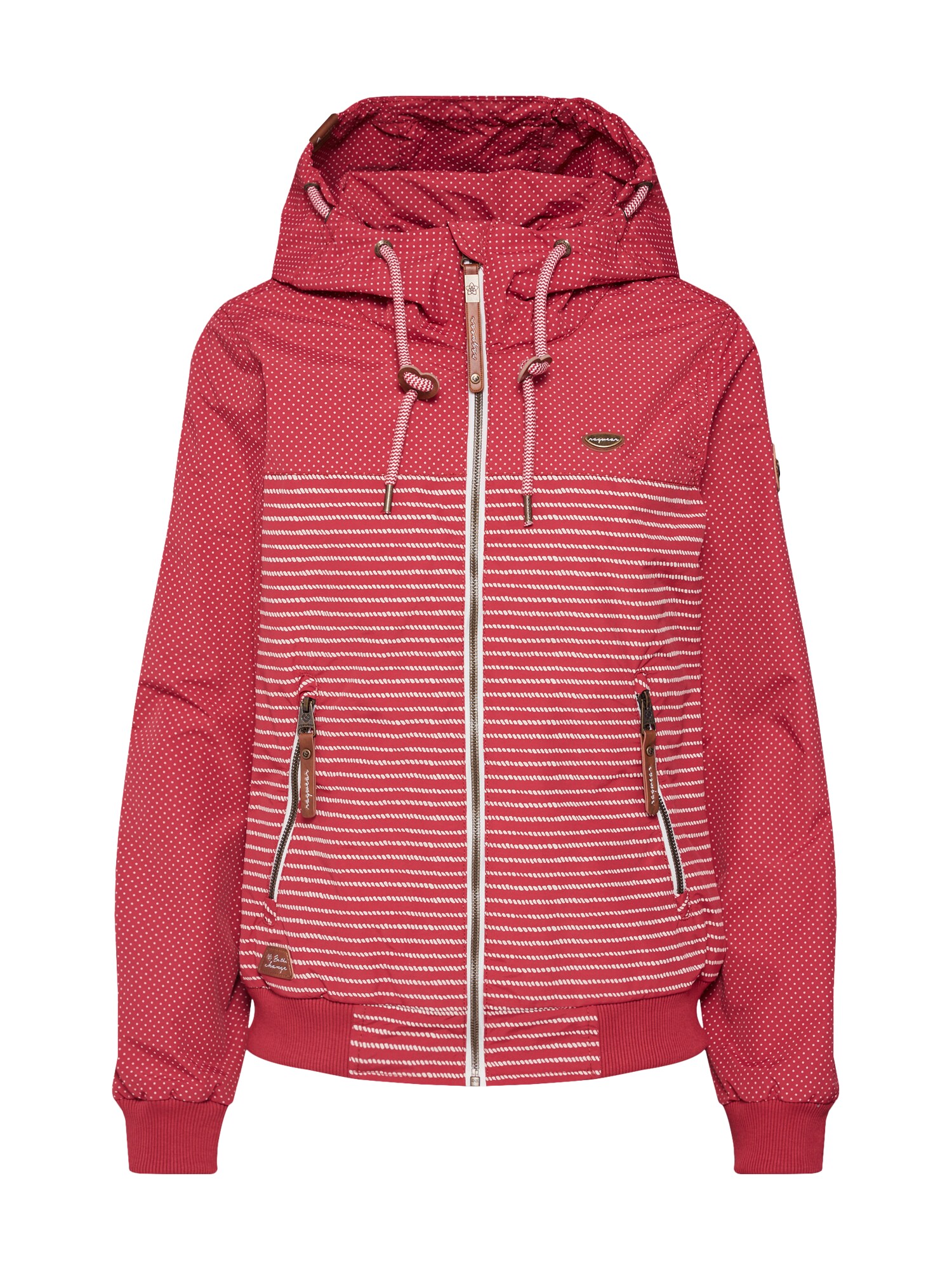 Ragwear Dames Tussenjas Nuggie Marina Pastelrood Wit ragwear kopen in de aanbieding