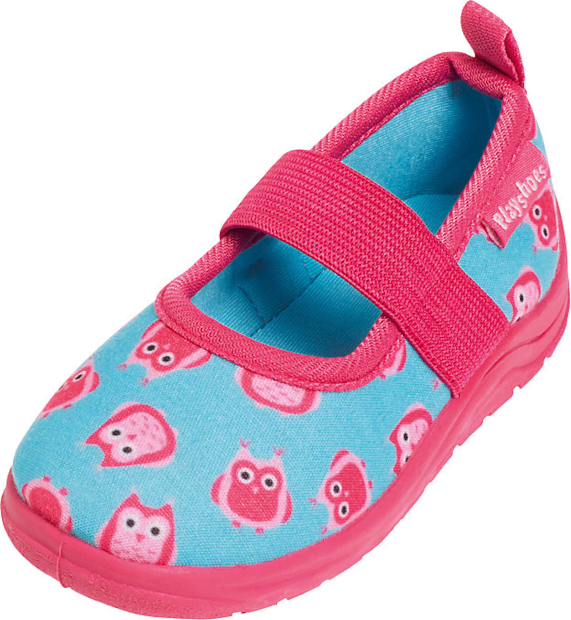 PLAYSHOES Papuče 'Eulen' tyrkysová / ružová