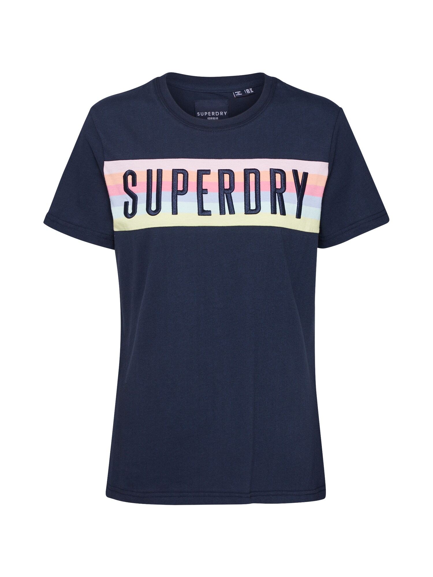 Superdry Marškinėliai 'RAINBOW'  tamsiai mėlyna