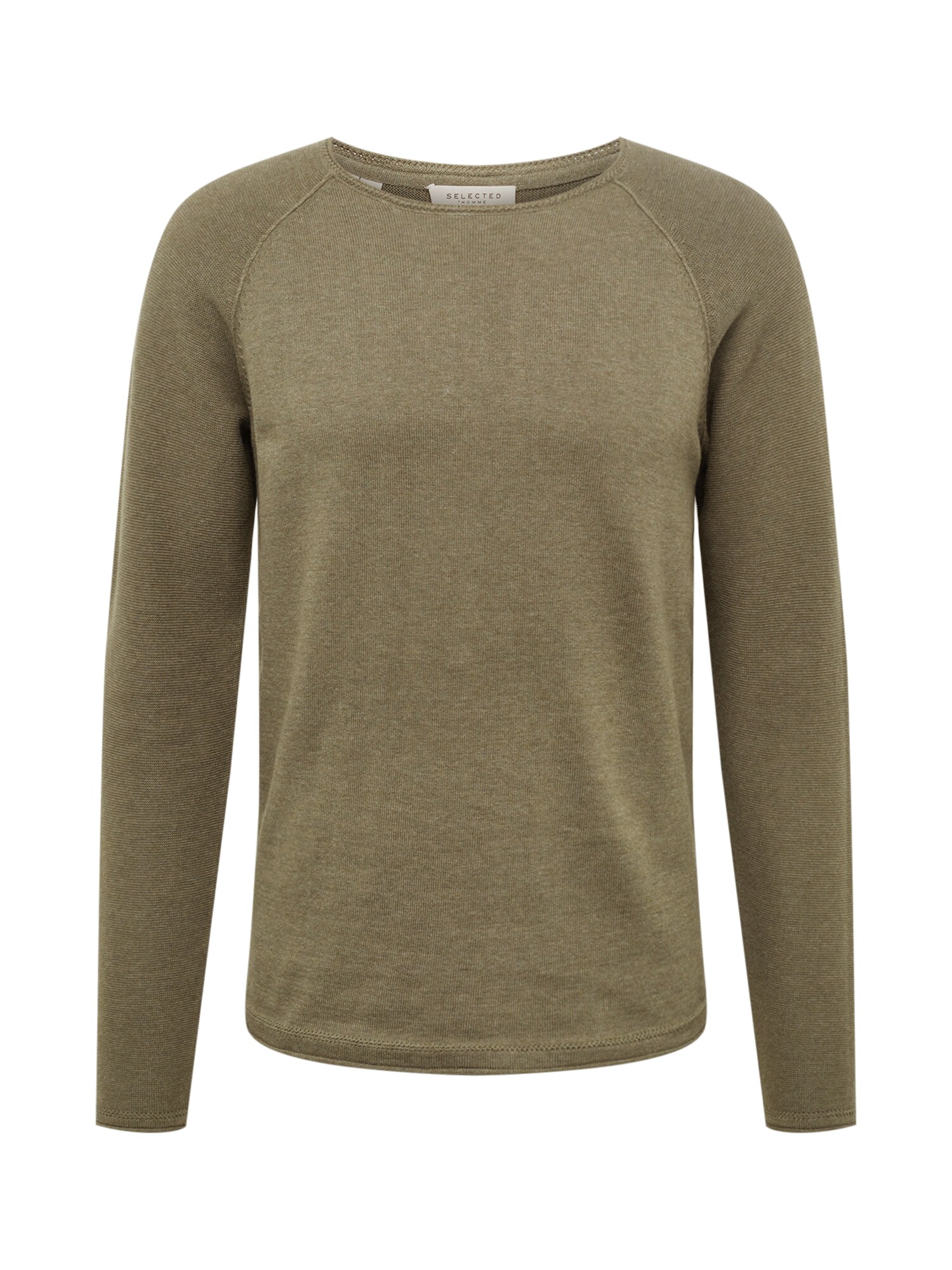 Selected Homme Heren Trui Carter Kaki selected homme kopen in de aanbieding