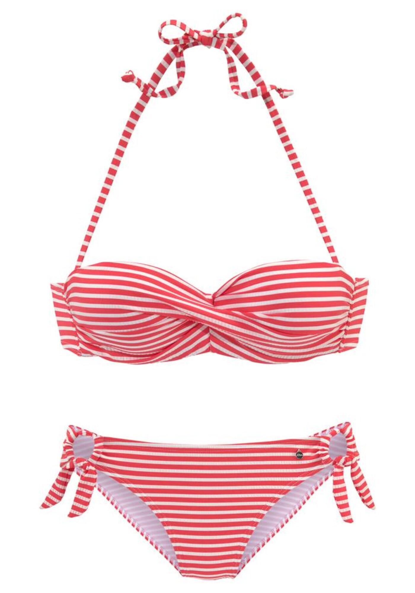 s.Oliver Costum de baie două piese  roșu / alb