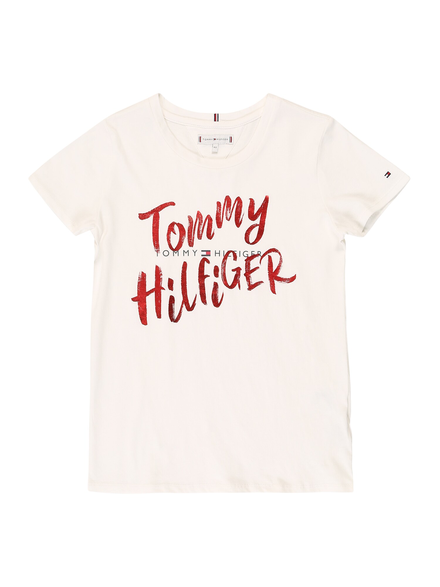 TOMMY HILFIGER Marškinėliai  balta / ugnies raudona