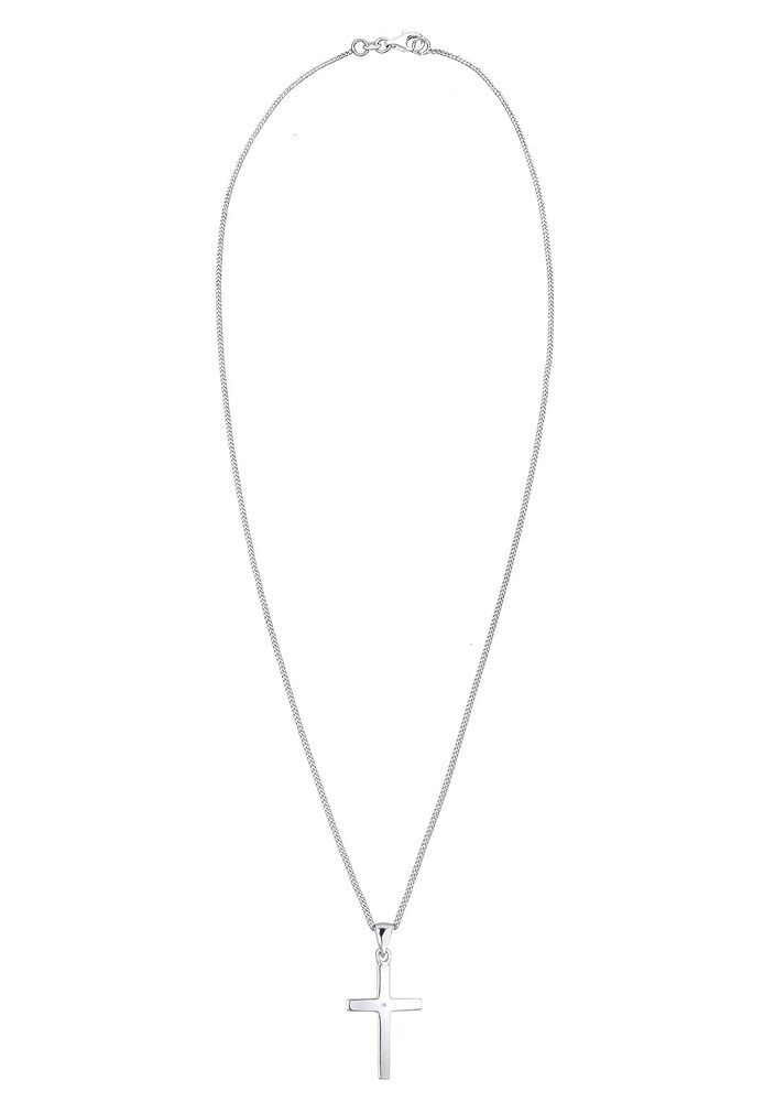 Elli DIAMONDS Kette 'Kreuz' Damen Größe 45 silber
