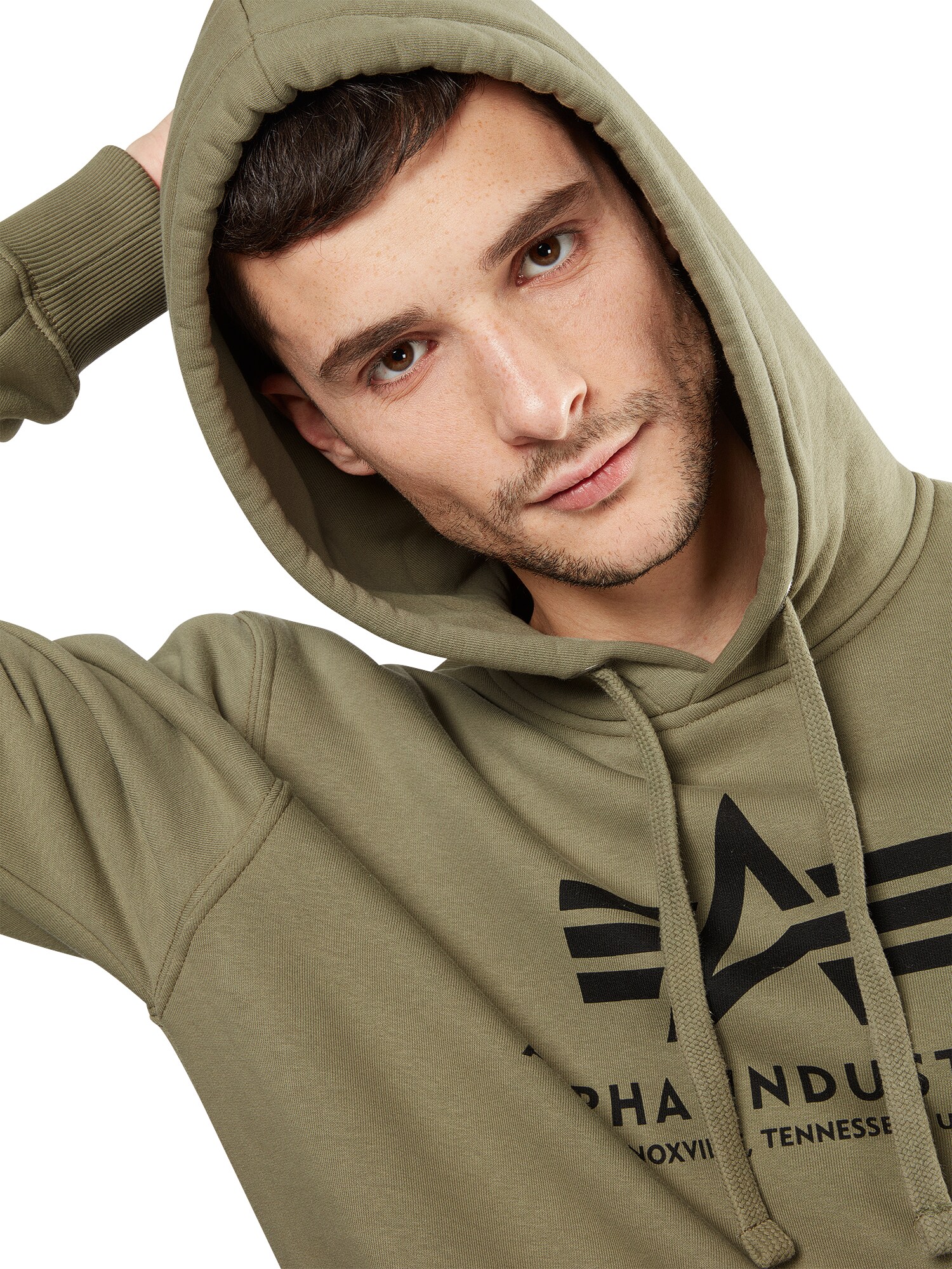 ALPHA INDUSTRIES Mikina olivová / čierna (obrázok 5)