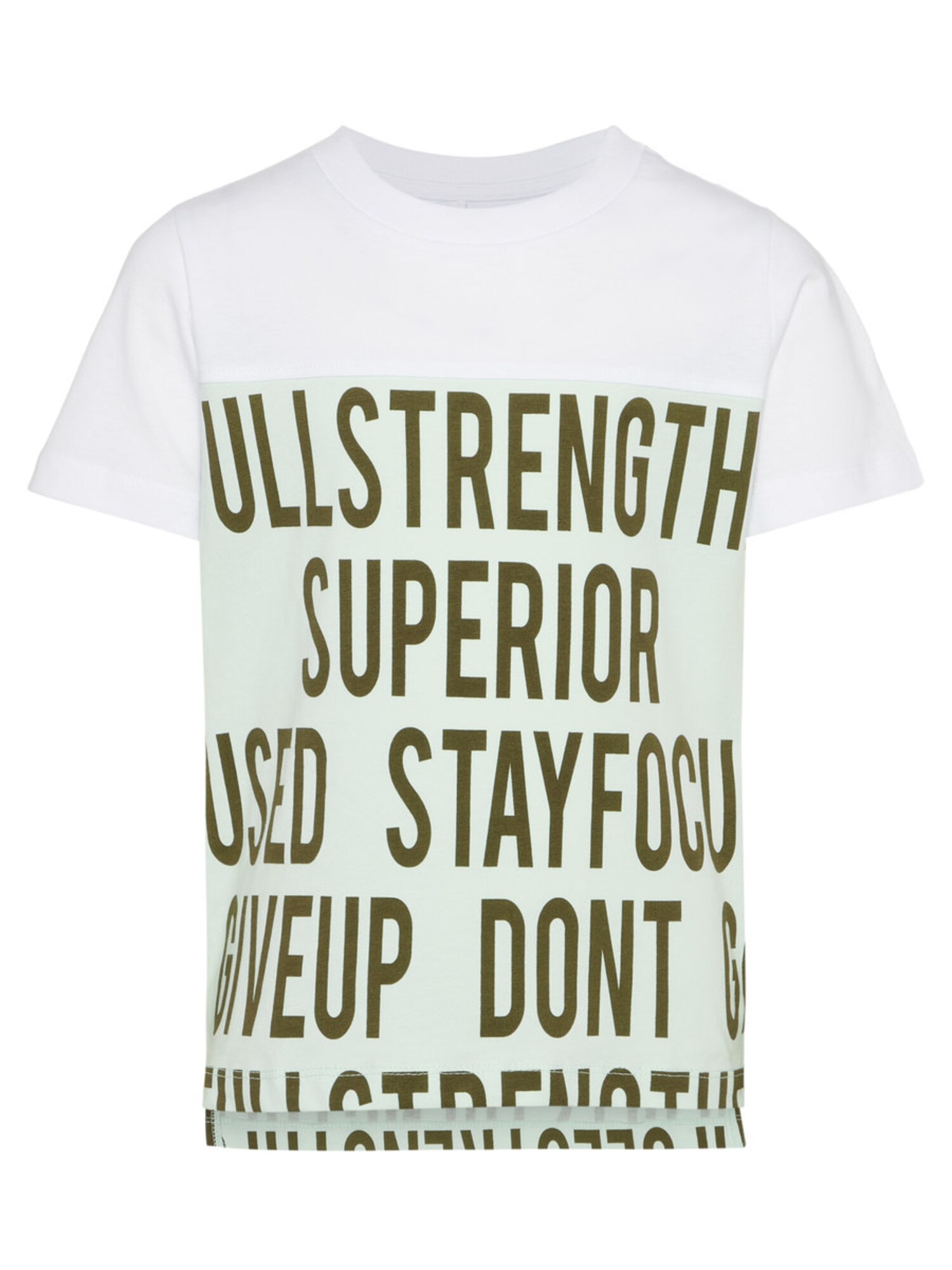 Name It Jongens Shirt Lichtgroen Donkergroen Wit name it kopen in de aanbieding