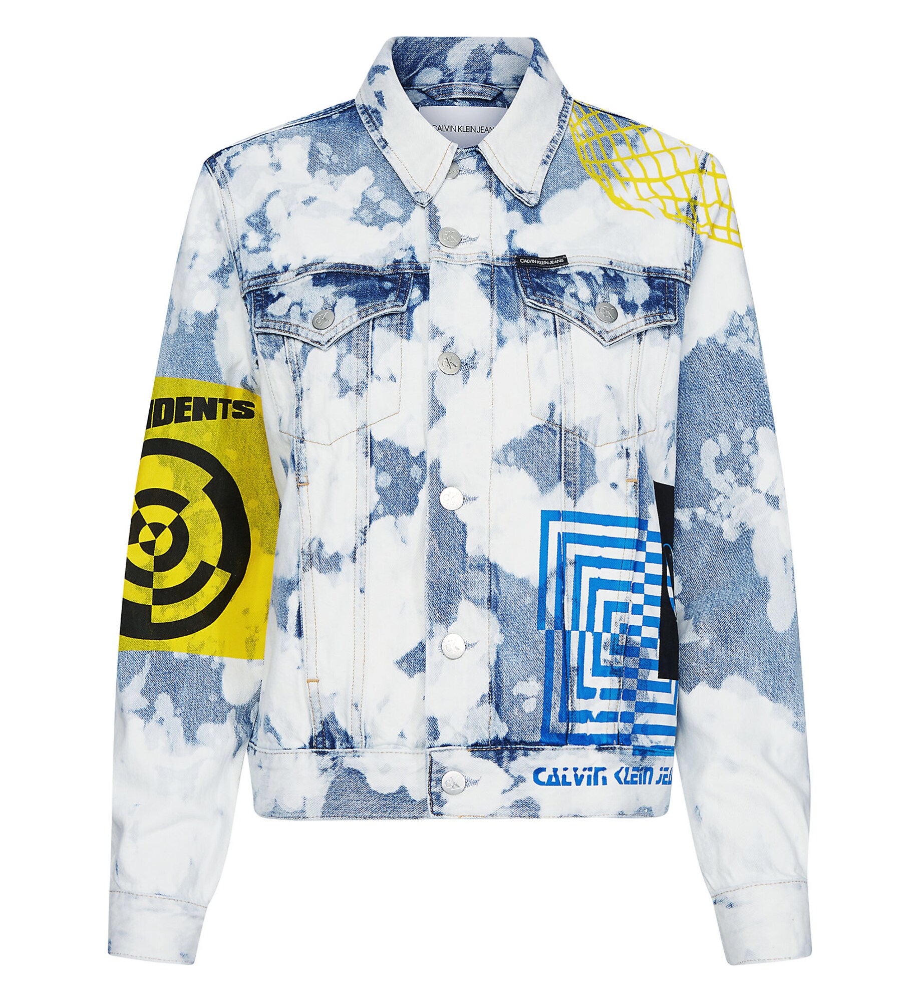 Calvin Klein Jeans Demisezoninė striukė  tamsiai (džinso) mėlyna / balta / geltona
