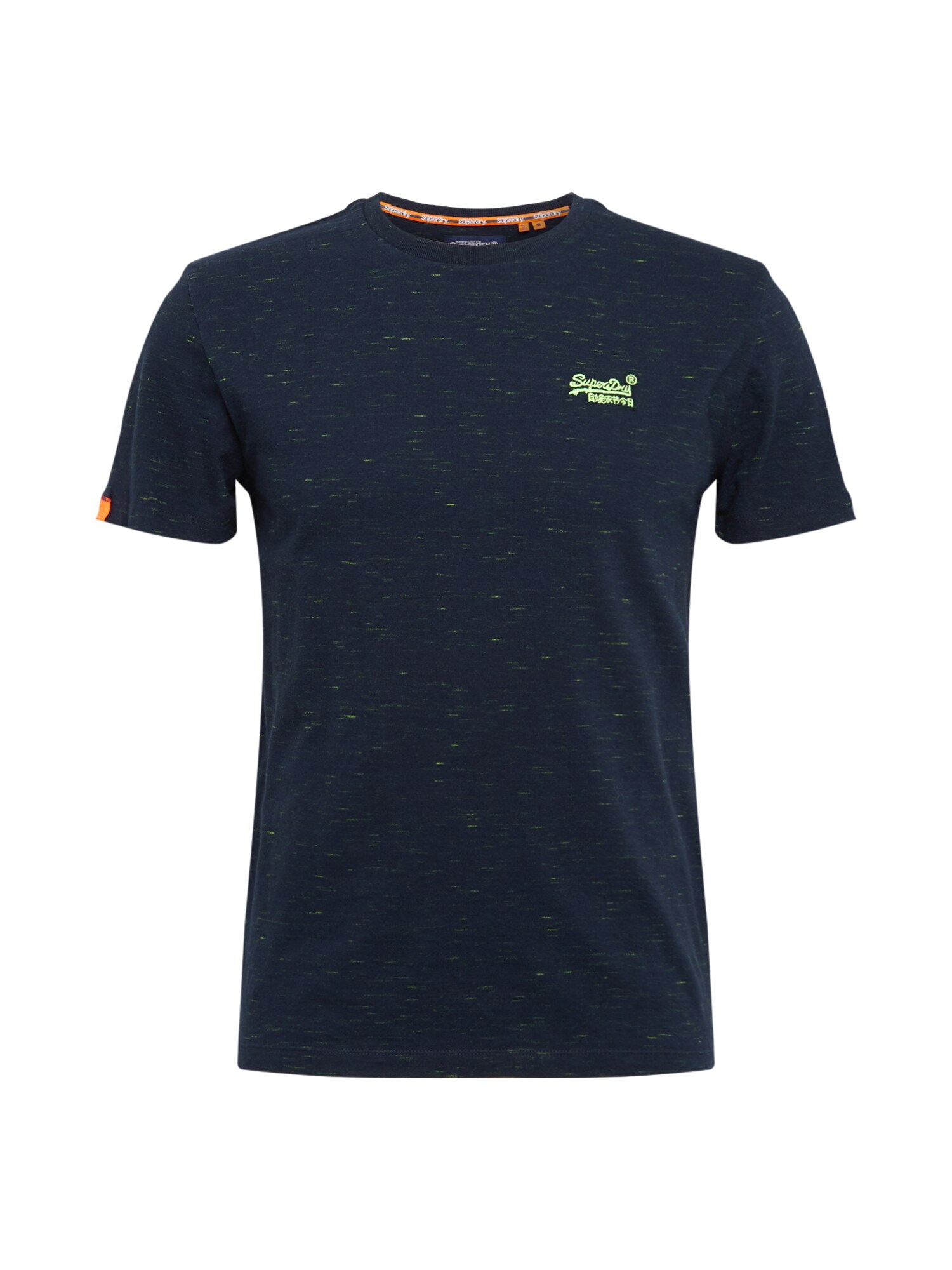 Superdry Marškinėliai  tamsiai mėlyna / oranžinė / neoninė žalia