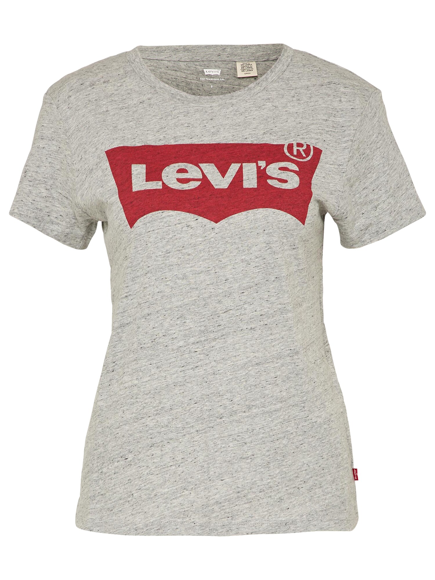 LEVIS ® Tricou The Perfect  gri amestecat / roșu