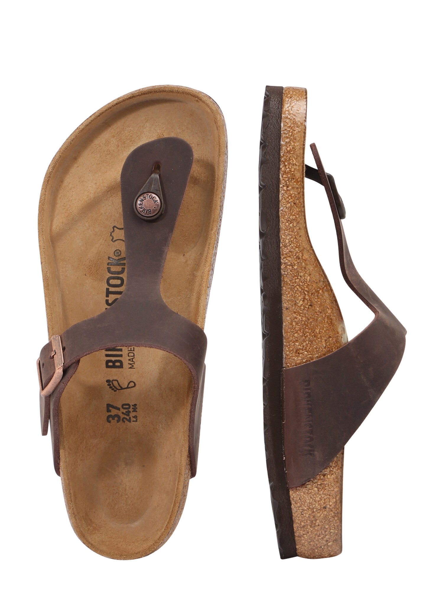 BIRKENSTOCK Zapatos abiertos 'Gizeh'  marrón oscuro – imagen 2
