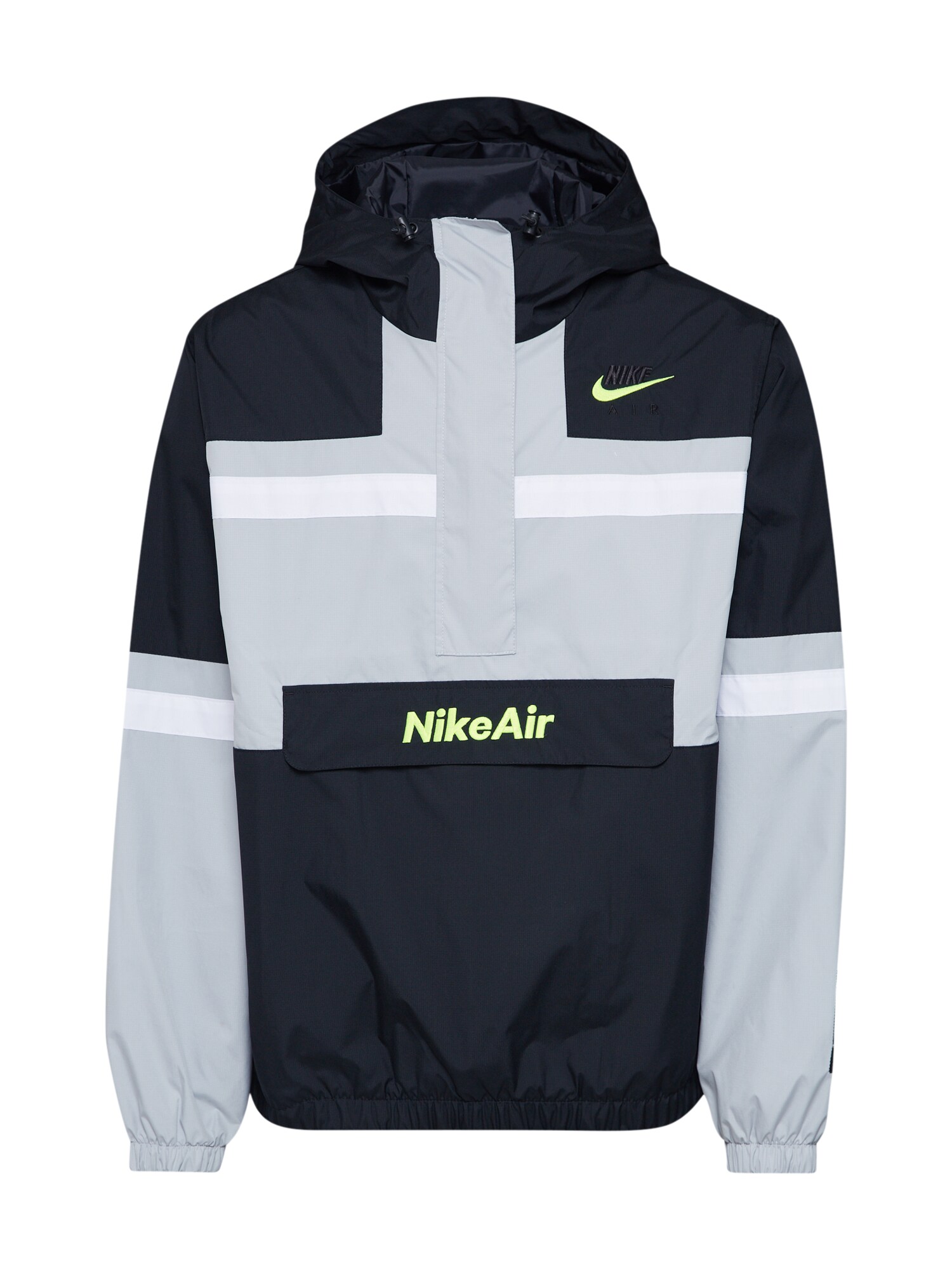 Nike Sportswear Demisezoninė striukė 'Nike Air'  šviesiai pilka / juoda