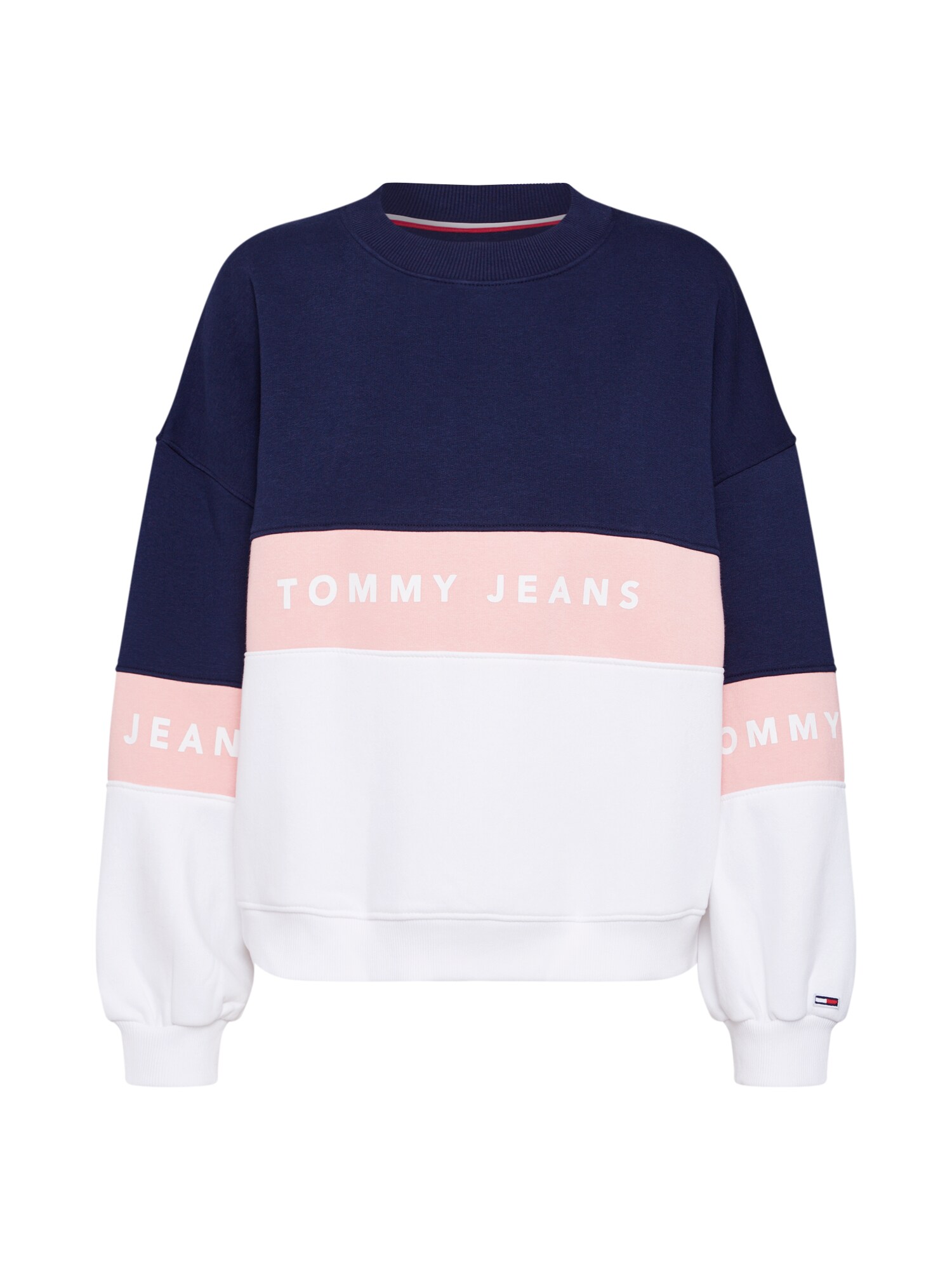 Tommy Jeans Megztinis be užsegimo  mėlyna / rožinė / balta