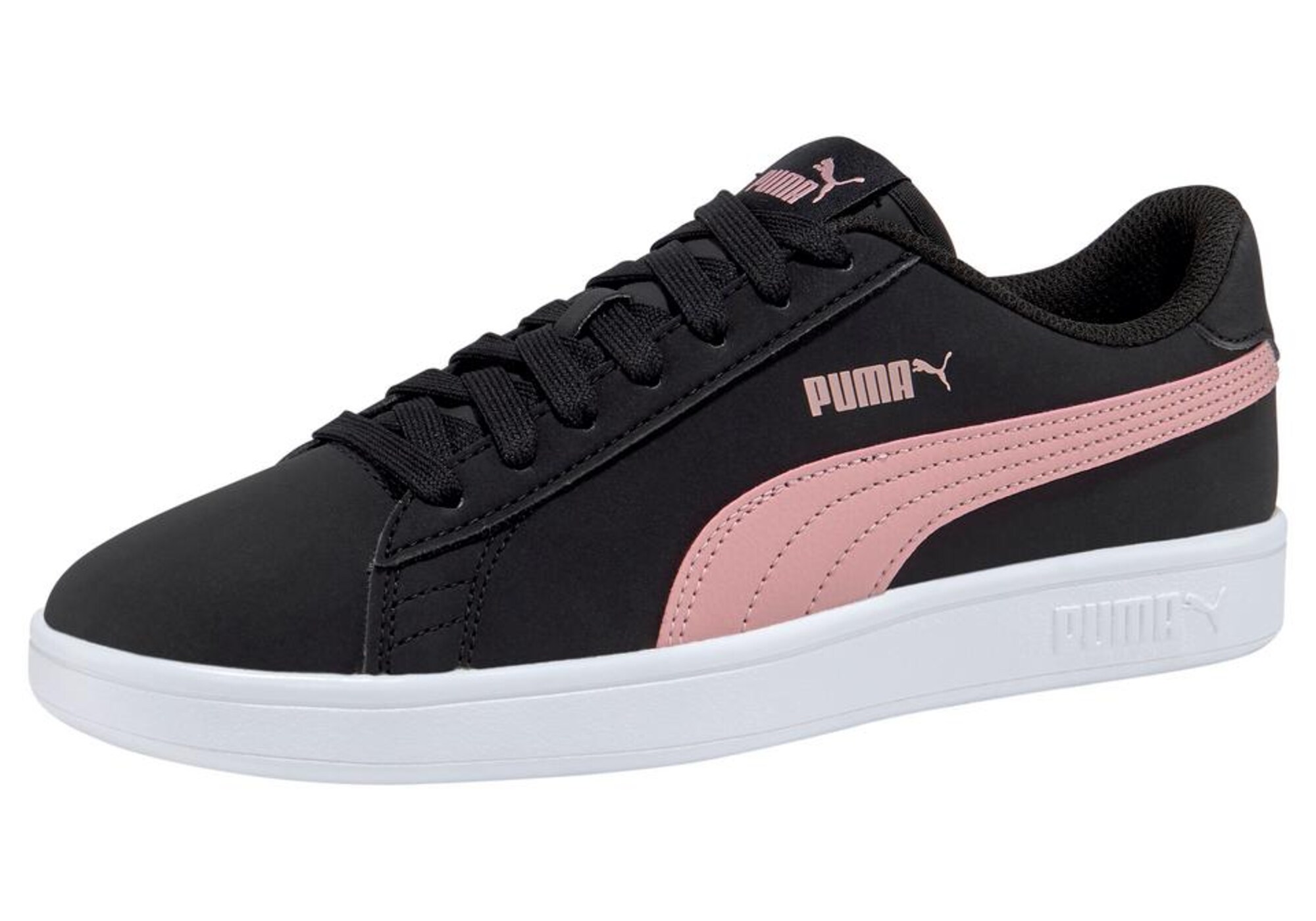 PUMA Sportbačiai be auliuko 'Smash'  juoda / rožių spalva