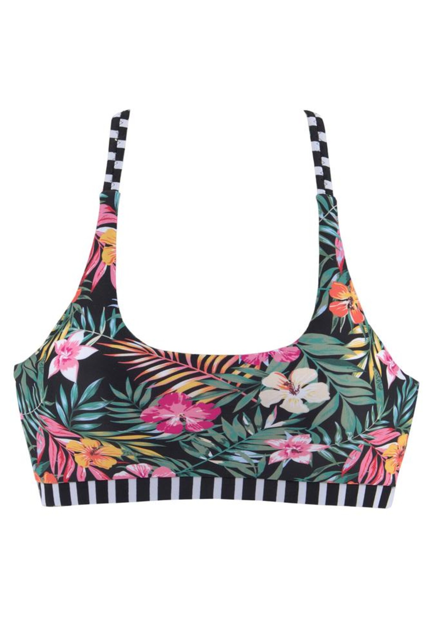 VENICE BEACH Sutien costum de baie  verde / roz / negru / alb