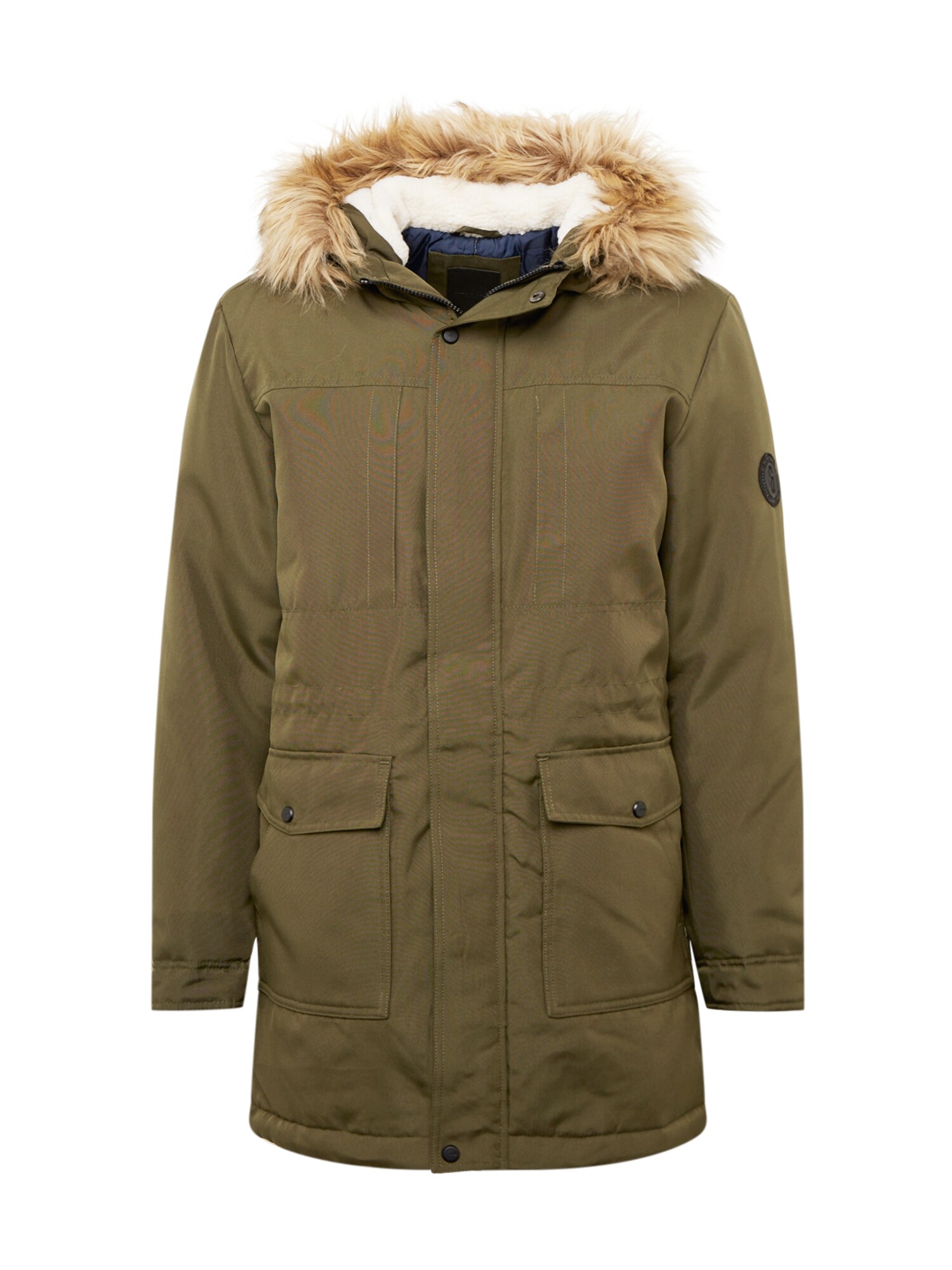 Only & Sons Ilga žieminė striukė 'BASIL PARKA JACKET OTW NOOS'  alyvuogių spalva