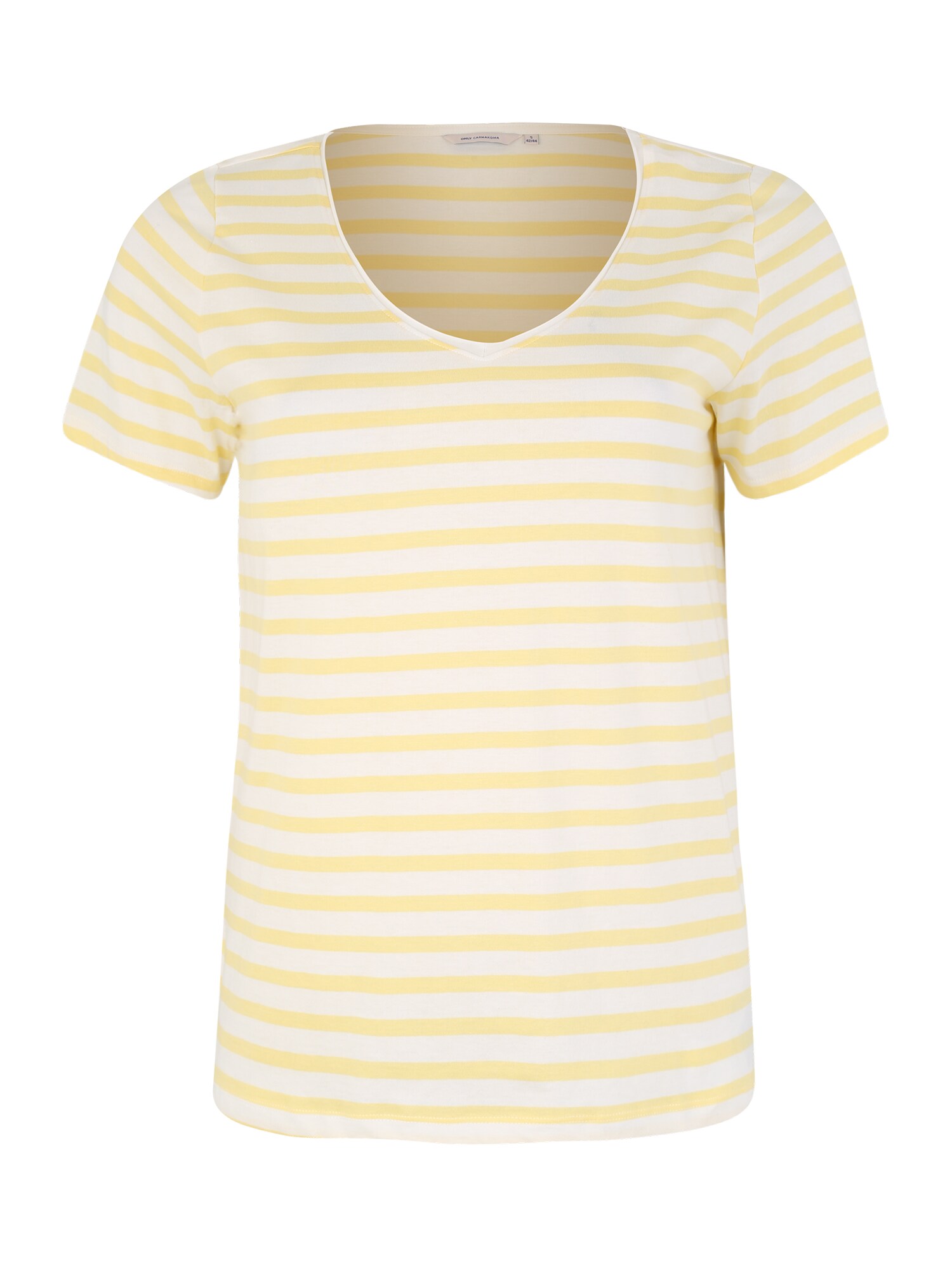 Only Carmakoma Dames Shirt Geel Wit only carmakoma kopen in de aanbieding