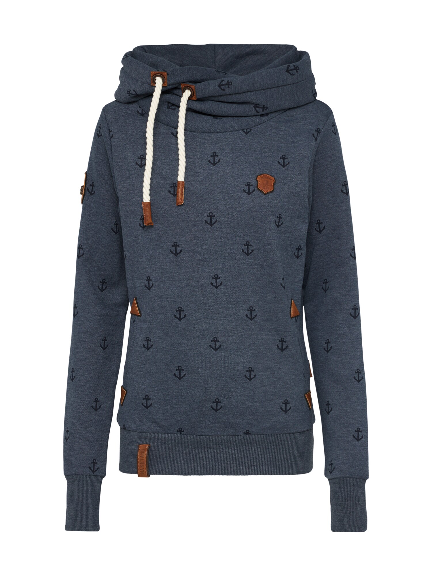 Naketano Dames Sweatshirt Donkerblauw Bruin Wit naketano kopen in de aanbieding