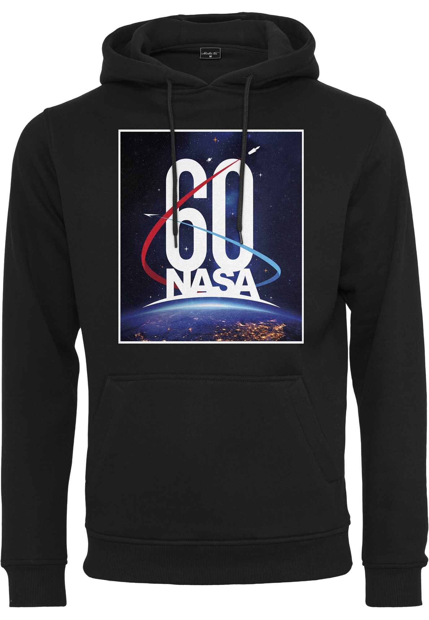 Mister Tee Megztinis be užsegimo 'NASA 60th Anniversary'  balta / juoda / tamsiai mėlyna jūros spalva / šviesiai mėlyna / ugnies raudona