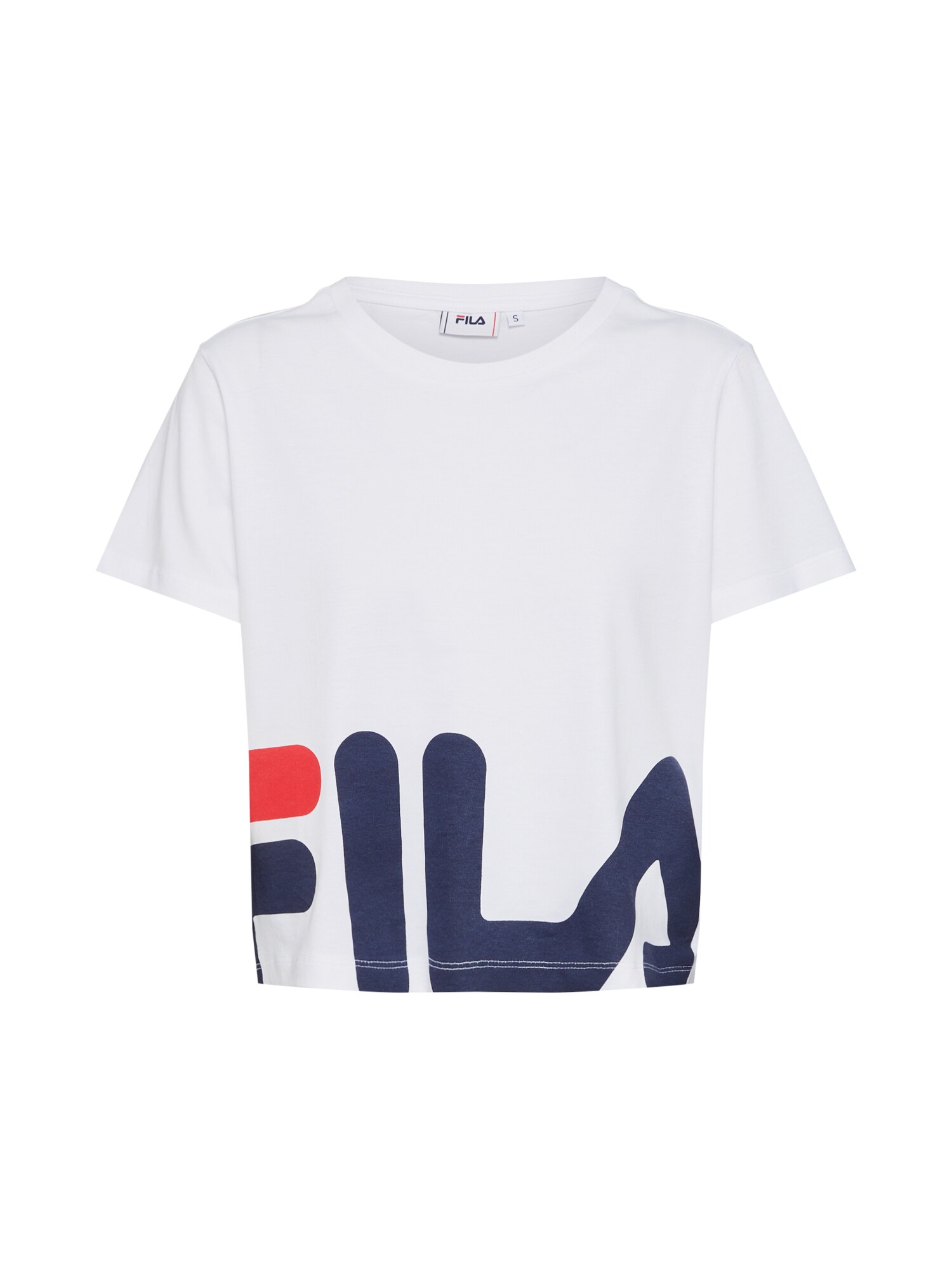 Fila Dames Shirt Early Cropped Tee Navy Rood Wit fila kopen in de aanbieding