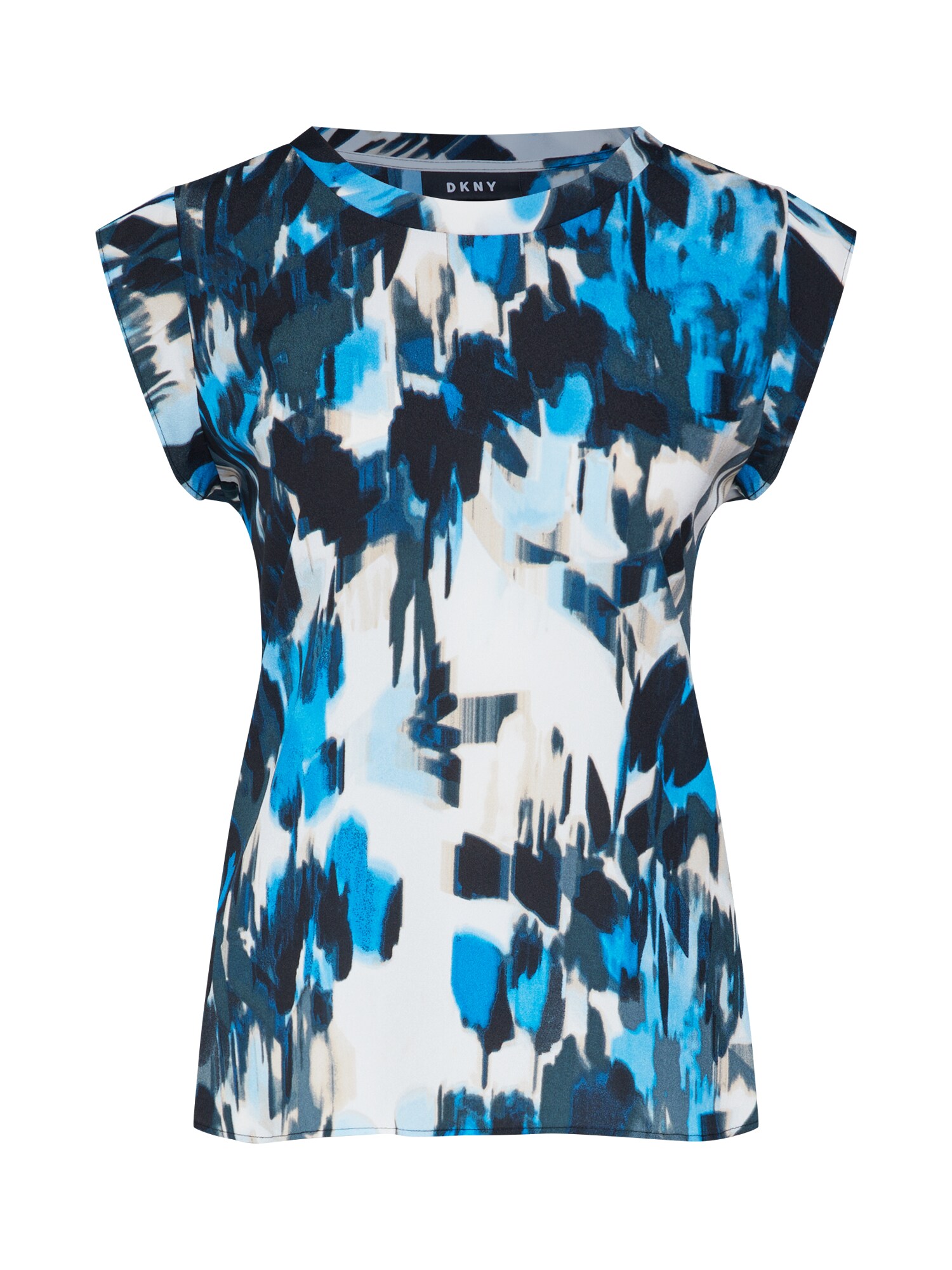 Dkny Dames Blouse Navy Zwart Wit dkny kopen in de aanbieding