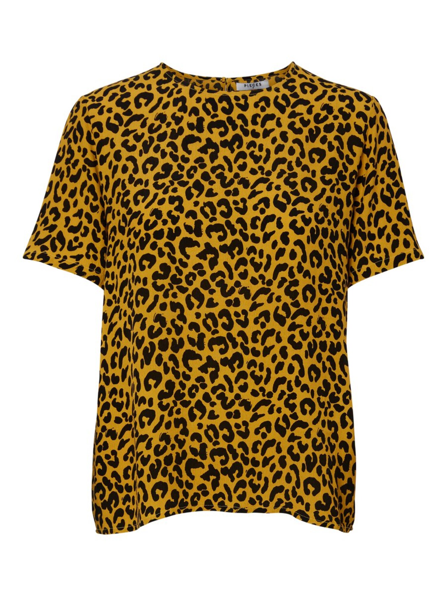 Pieces Dames Blouse Geel Zwart pieces kopen in de aanbieding
