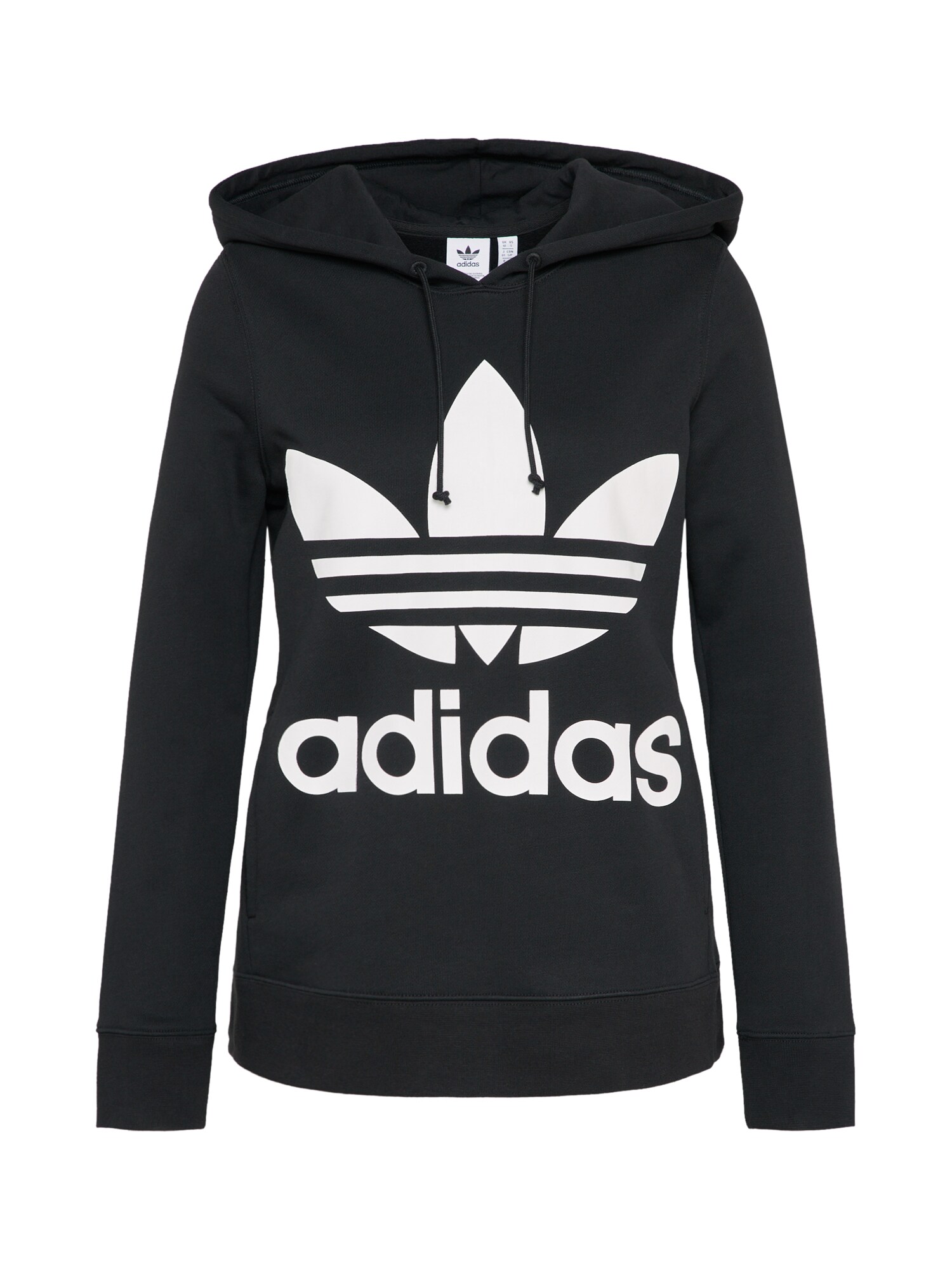 Adidas Originals Dames Sweatshirt Trefoil Zwart Wit adidas originals kopen in de aanbieding