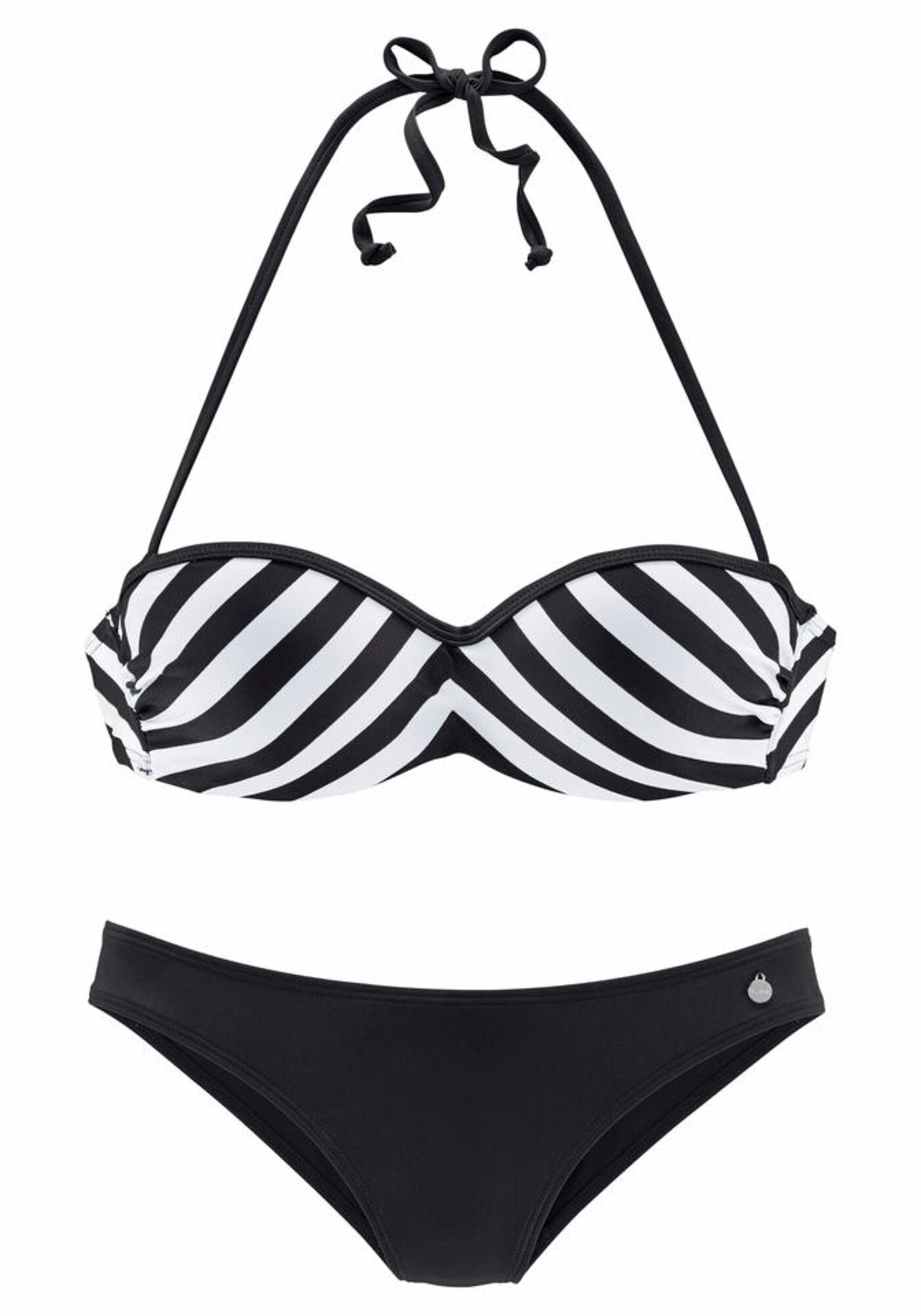 LASCANA Bikinis 'Flic'  juoda / balta
