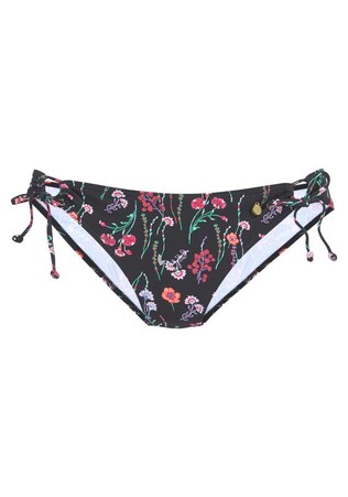 LASCANA, Bikini nadrágok 'Bloom', fekete