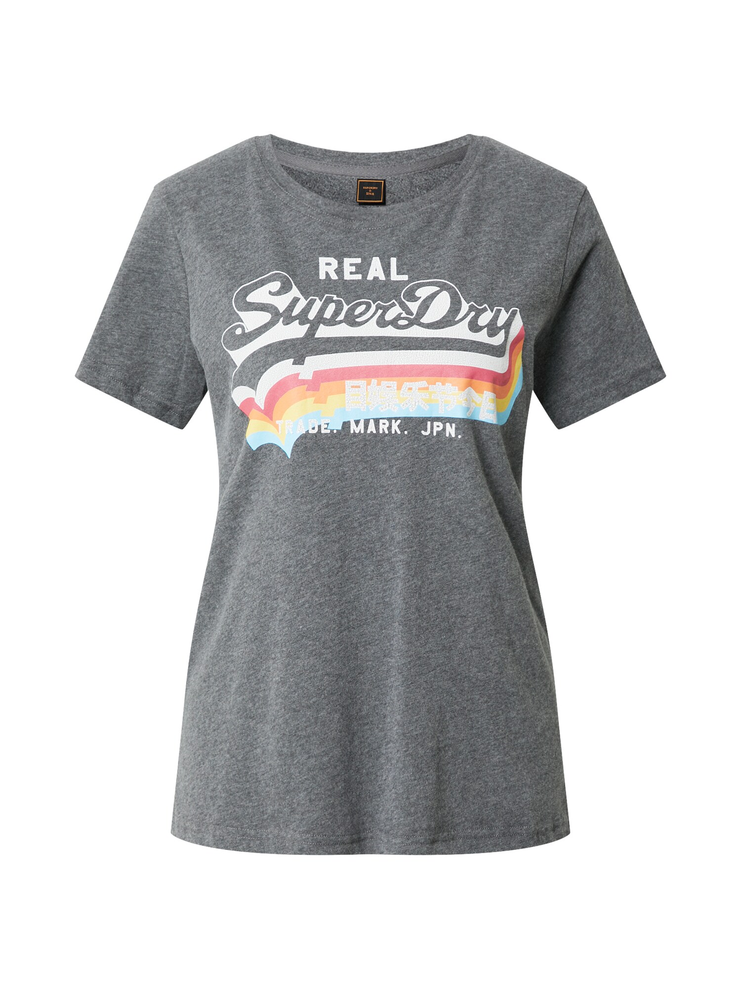 Superdry Marškinėliai  margai pilka / balta / šviesiai mėlyna / pitajų spalva / mišrios spalvos