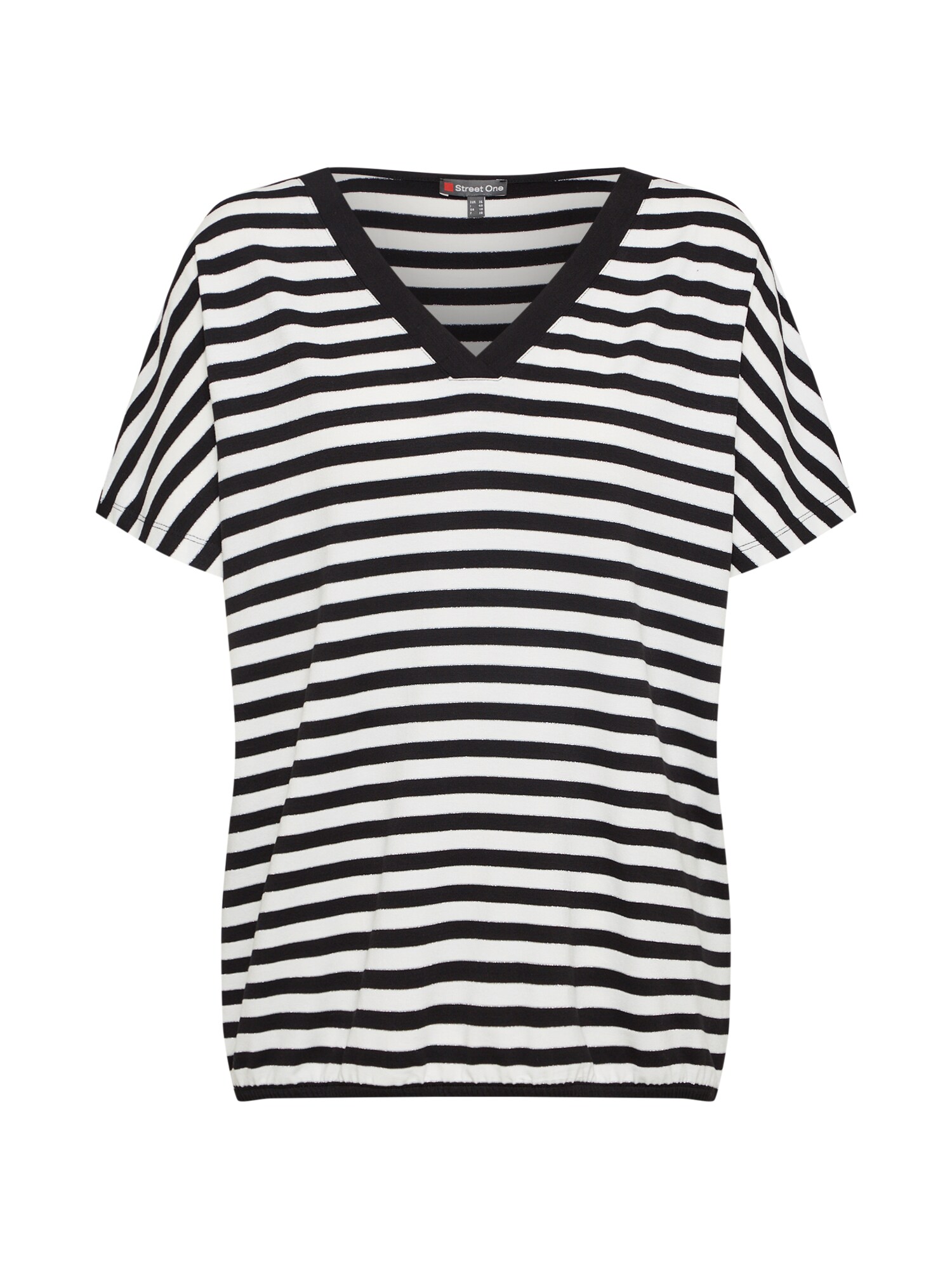 Street One Dames Shirt Ilka Zwart Wit street one kopen in de aanbieding