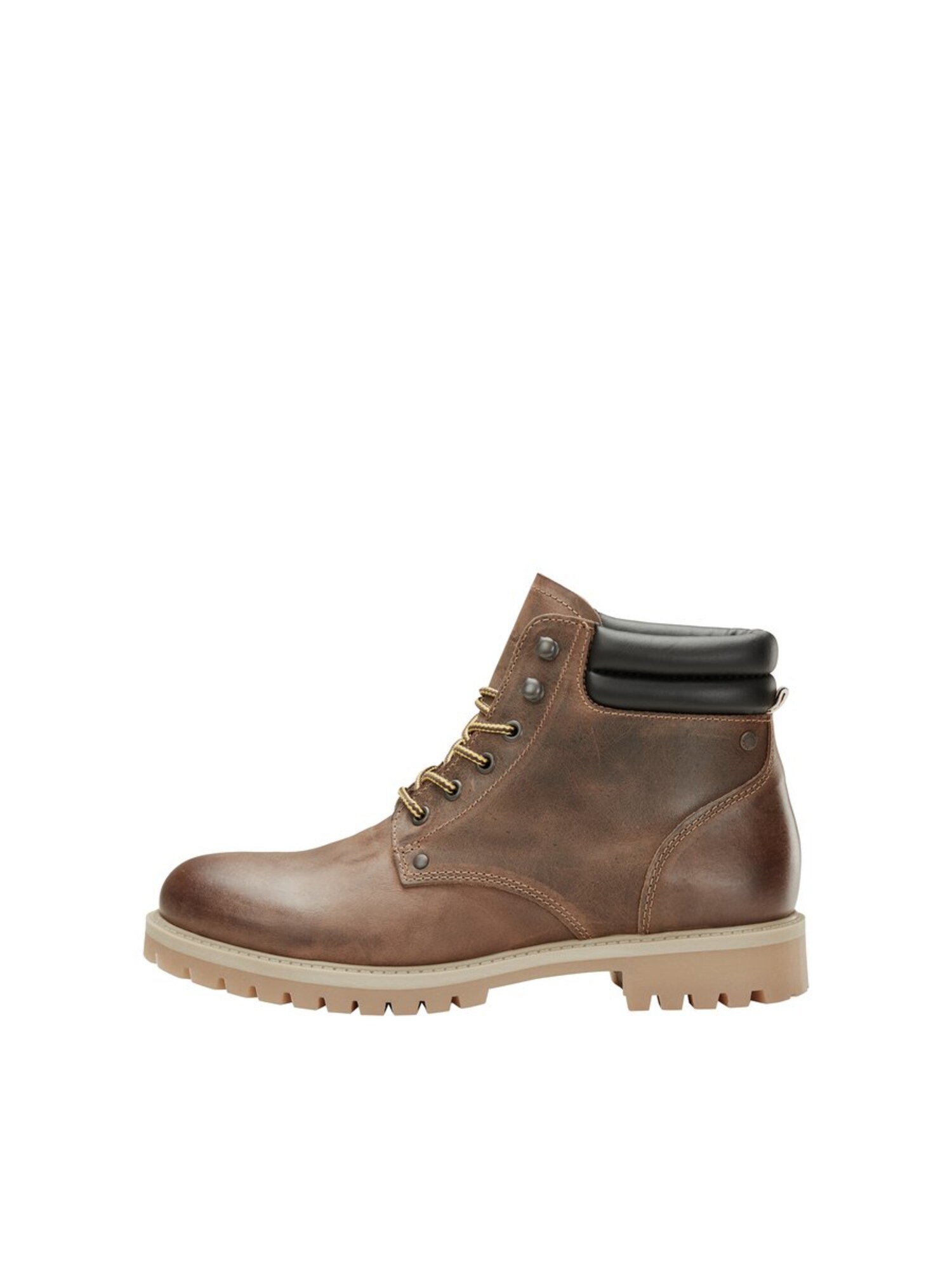 Jack And Jones Heren Veterboots Jfwstoke Bruin Donkerbruin jack and jones kopen in de aanbieding