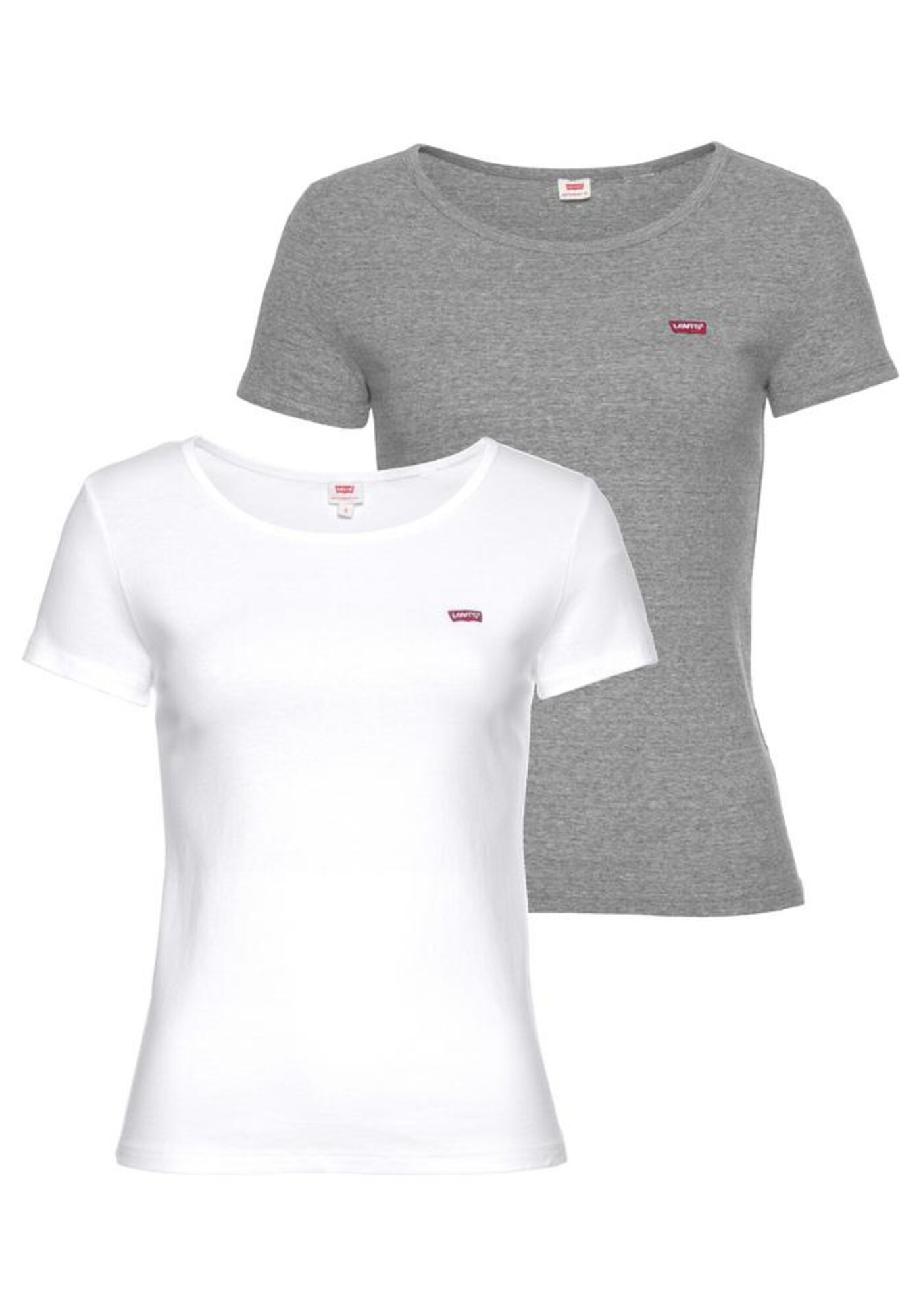 LEVI'S Marškinėliai  margai pilka / balta