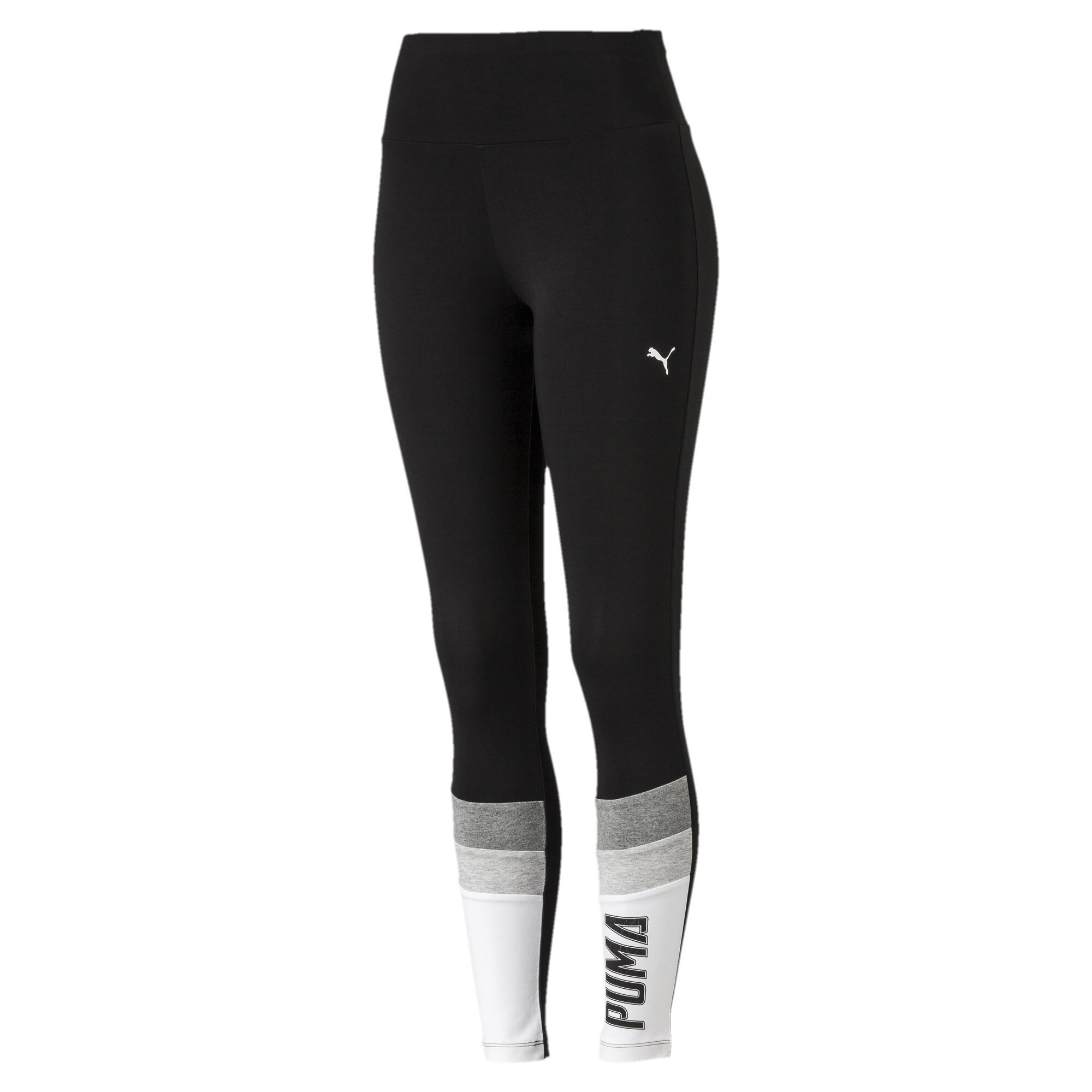 Puma Dames Sportbroek Lichtgrijs Grijs Gemeleerd Zwart Wit puma kopen in de aanbieding