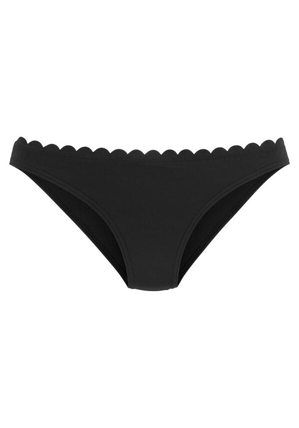 LASCANA, Bikini nadrágok 'Scallop', fekete, 2 kép a 5 közül