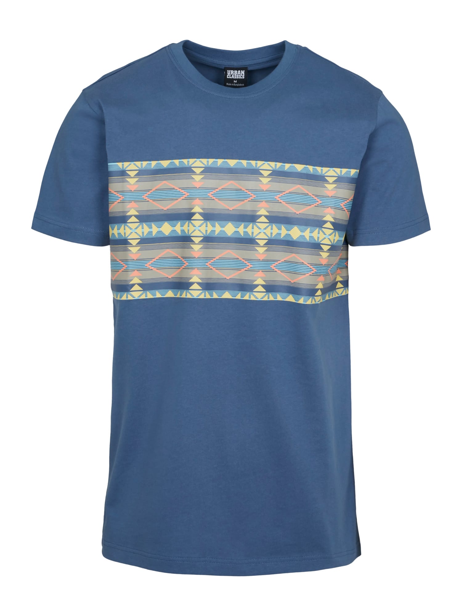 Urban Classics Marškinėliai 'Inka Pattern Tee'  mėlyna